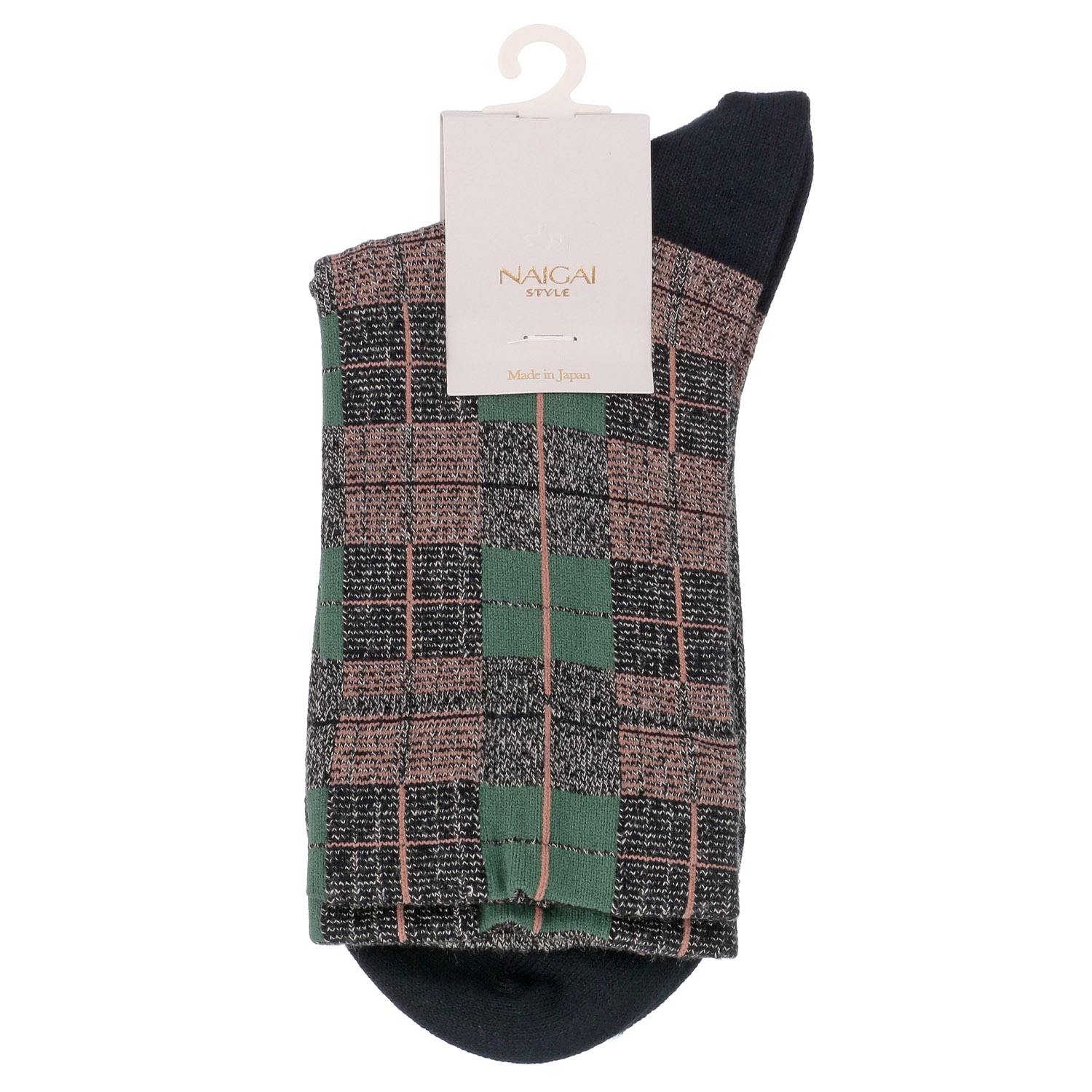 NAIGAI STYLE  ヘザーチェック クルー丈ソックス - 画像2