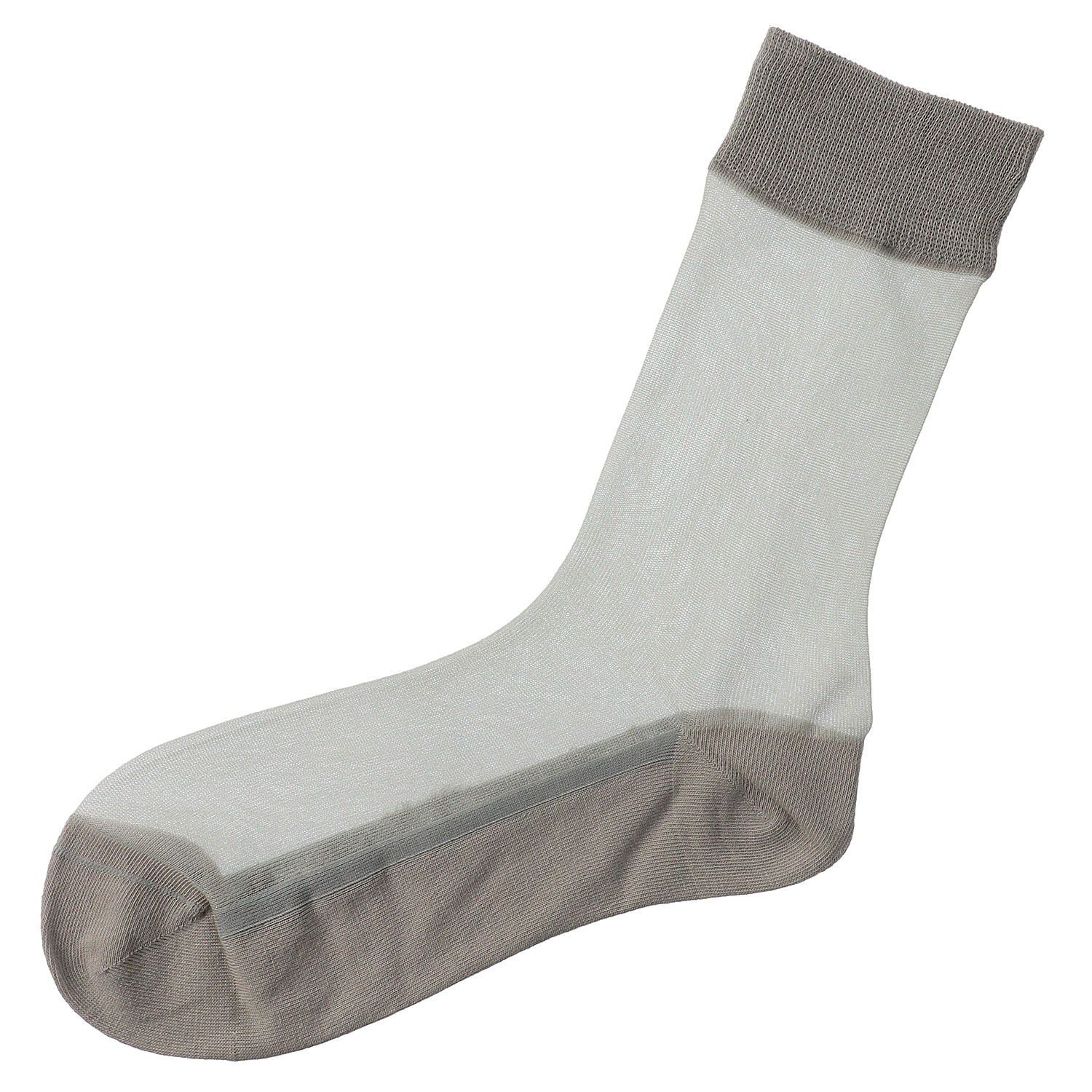 足底綿×きれいナイロン クルー丈 さらっとキレイ - 画像1