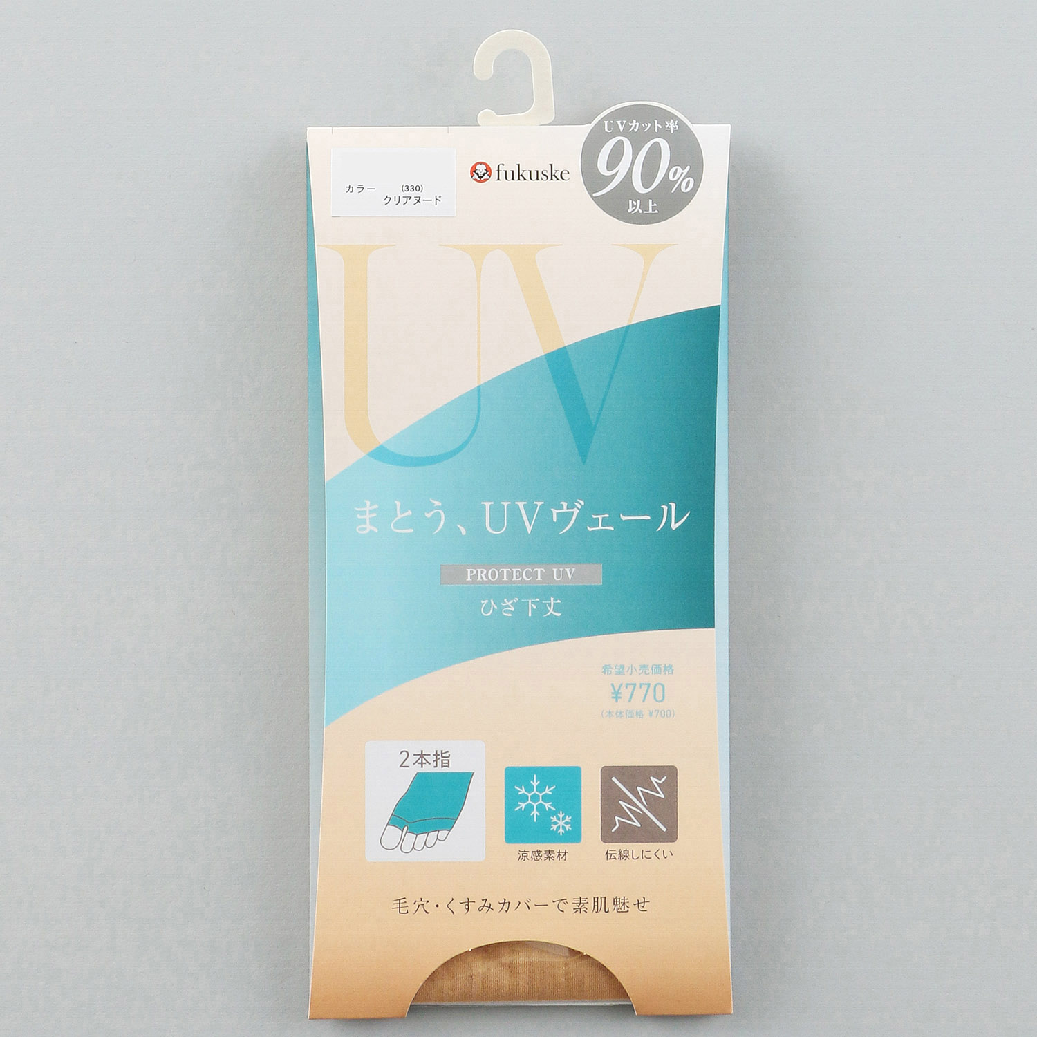 【まとう、UVヴェール】涼感 ひざ下丈ストッキングソックス 2本指 - 画像1