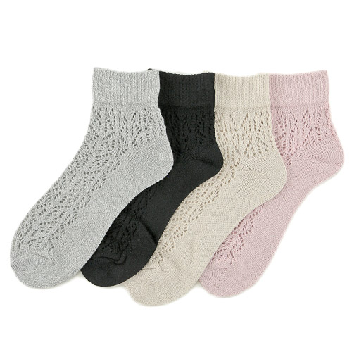 絹混 手編風ソックス - 画像1