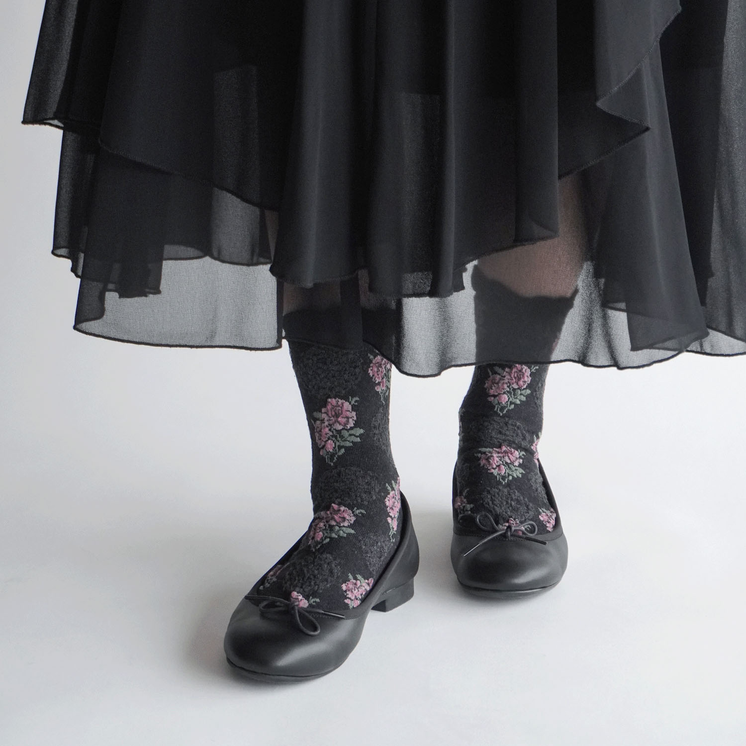 ギュレ フロート大花柄 靴下【在庫限り】 - 画像8