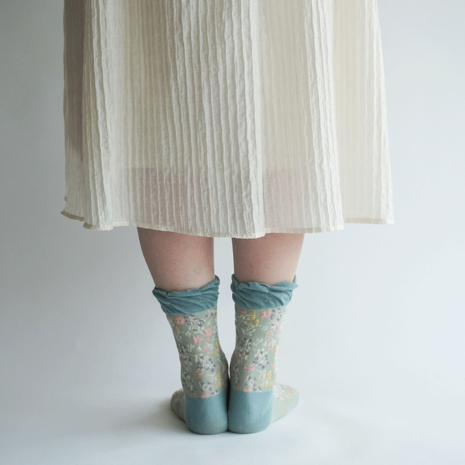 ギュレ オーガニックコットン 小花柄 靴下【在庫限り】 - 画像11
