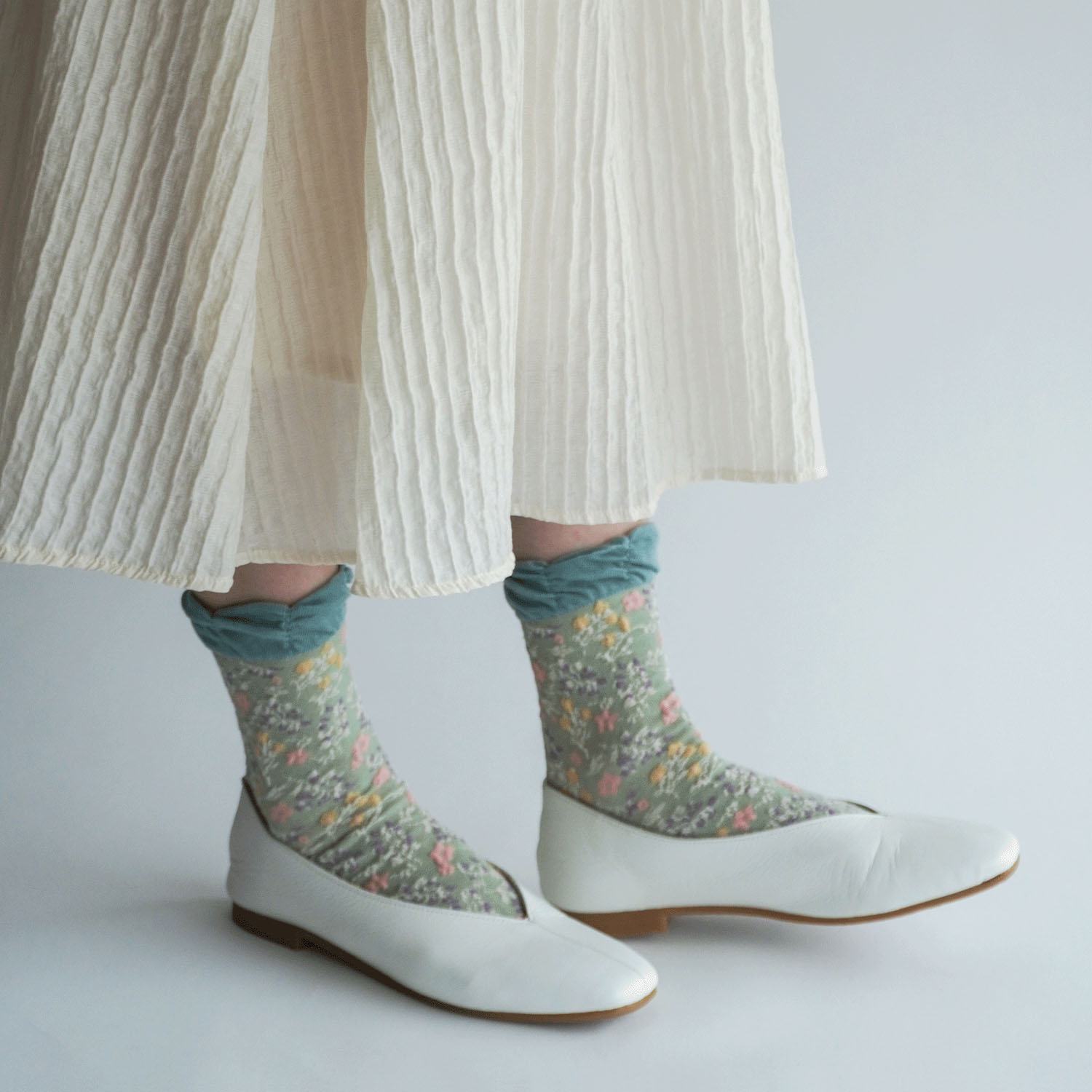 ギュレ オーガニックコットン 小花柄 靴下【在庫限り】 - 画像12