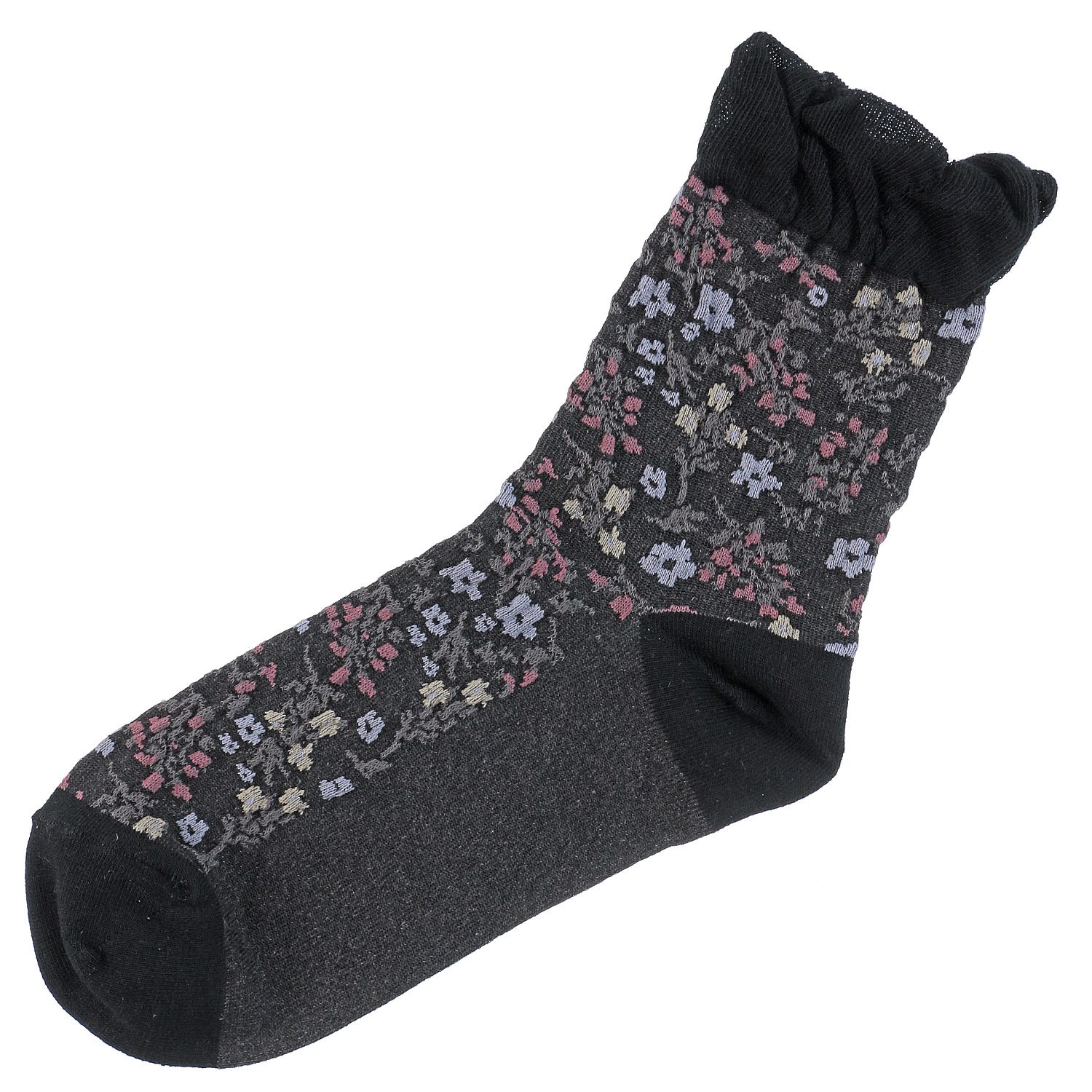 ギュレ オーガニックコットン 小花柄 靴下 - 画像4