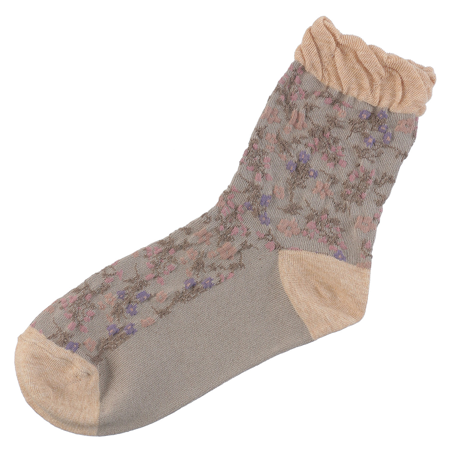 ギュレ オーガニックコットン 小花柄 靴下 - 画像7