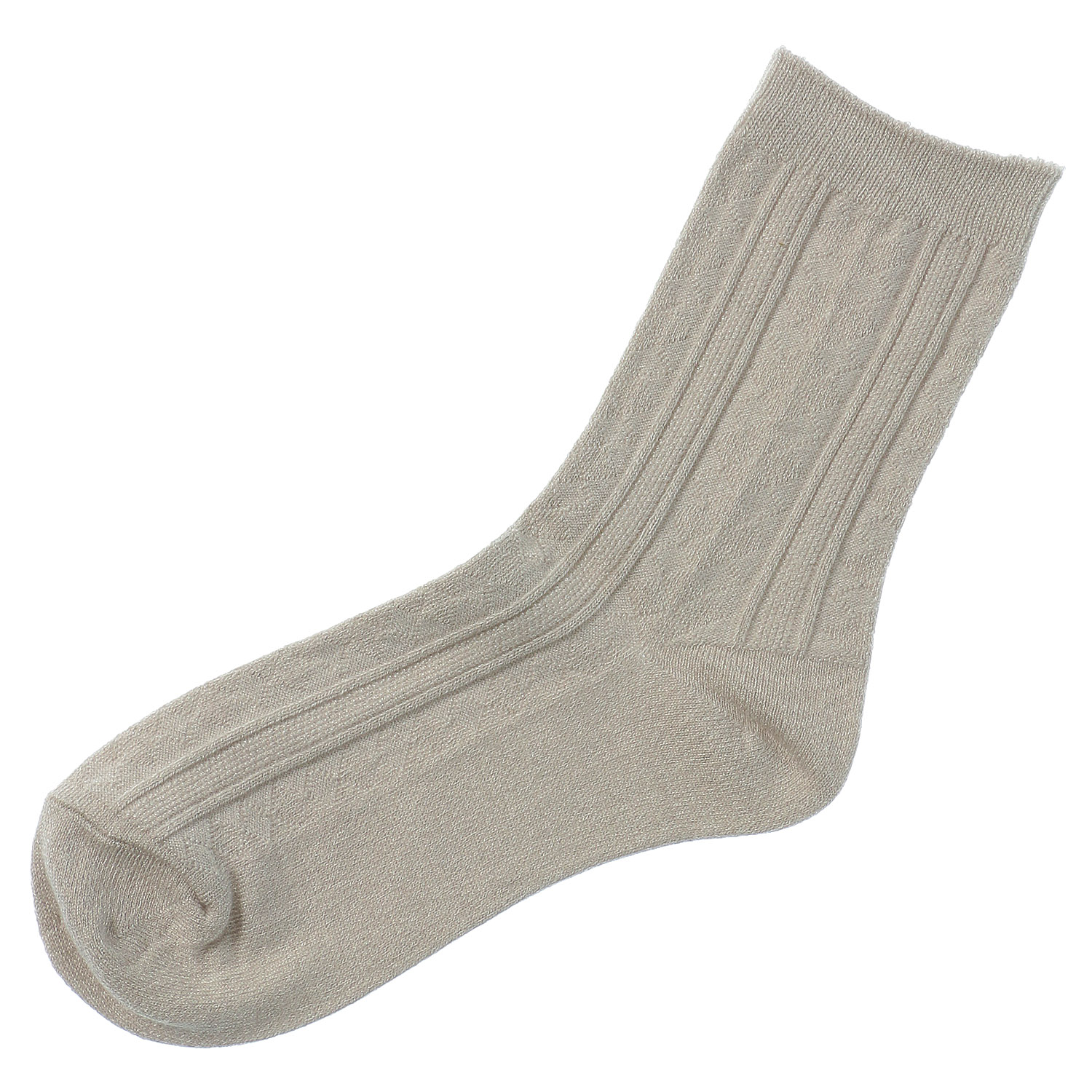 綿・シルク混 足首ゆったり 靴下 - 画像2