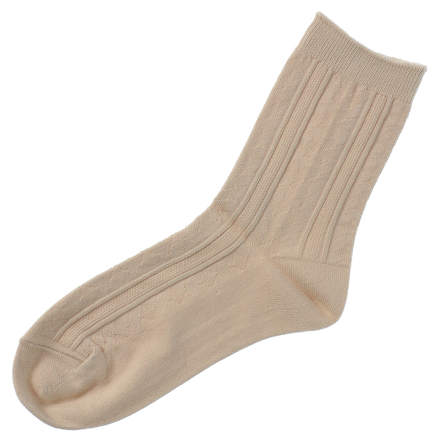 綿・シルク混 足首ゆったり 靴下 - 画像4