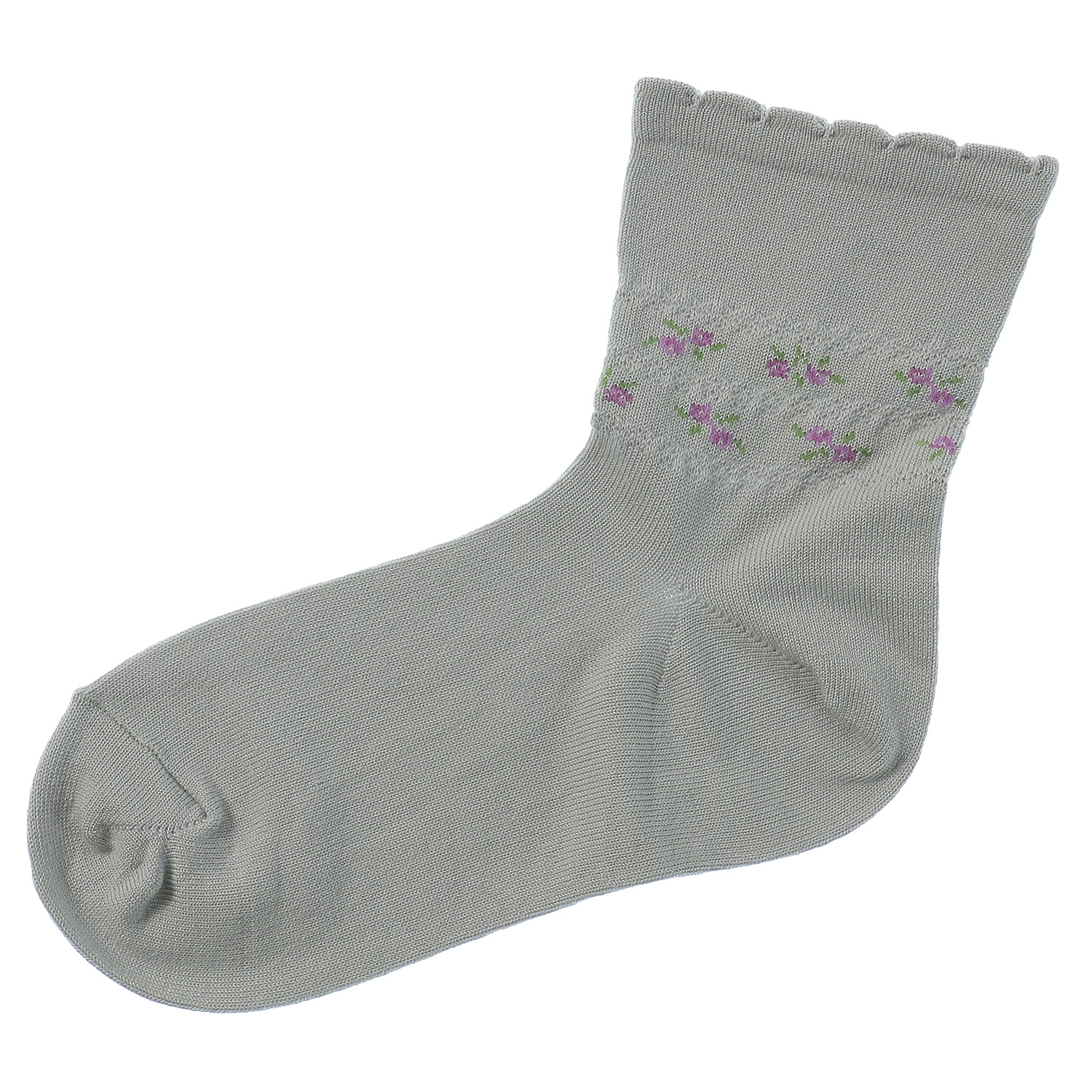 いたわり設計 らくらくフィット 花柄  靴下 - 画像2