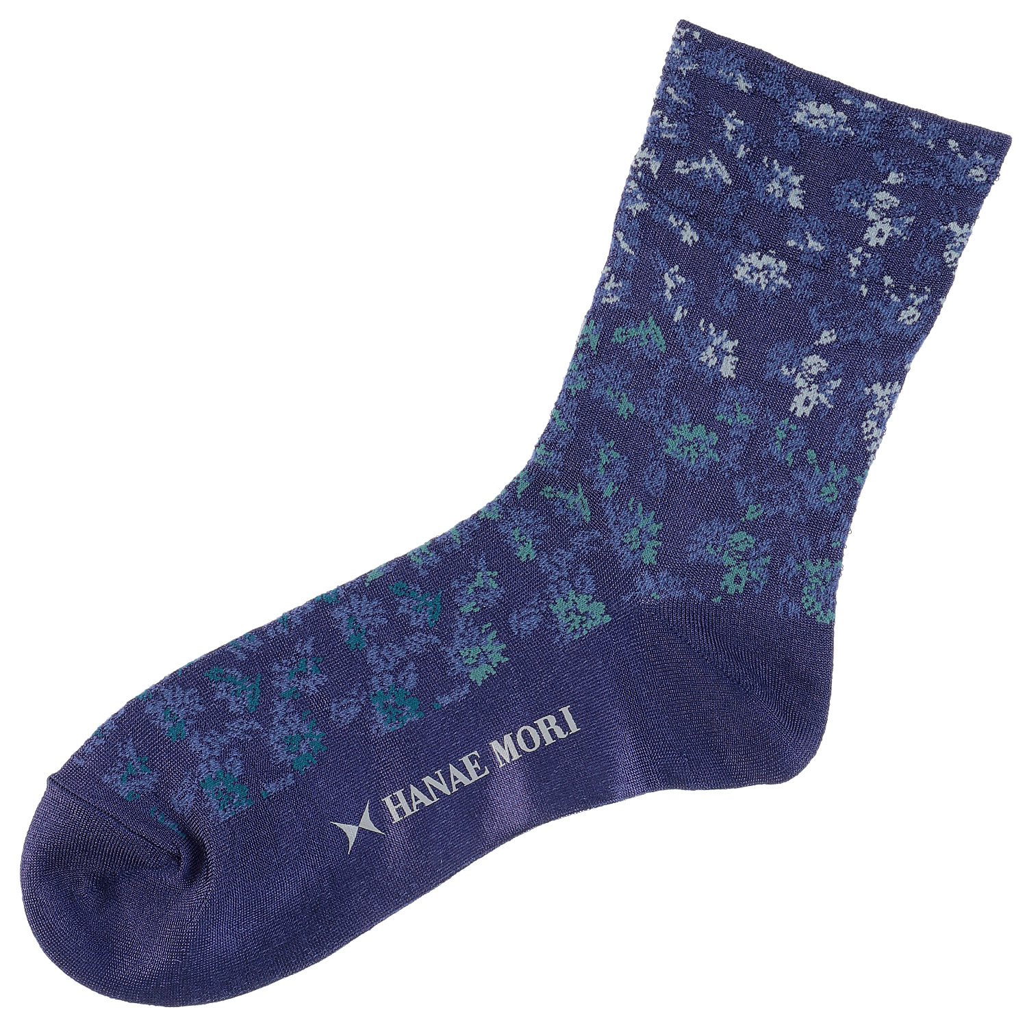 ハナエモリ クルー丈ソックス 花柄 なめらかタッチ - 画像4