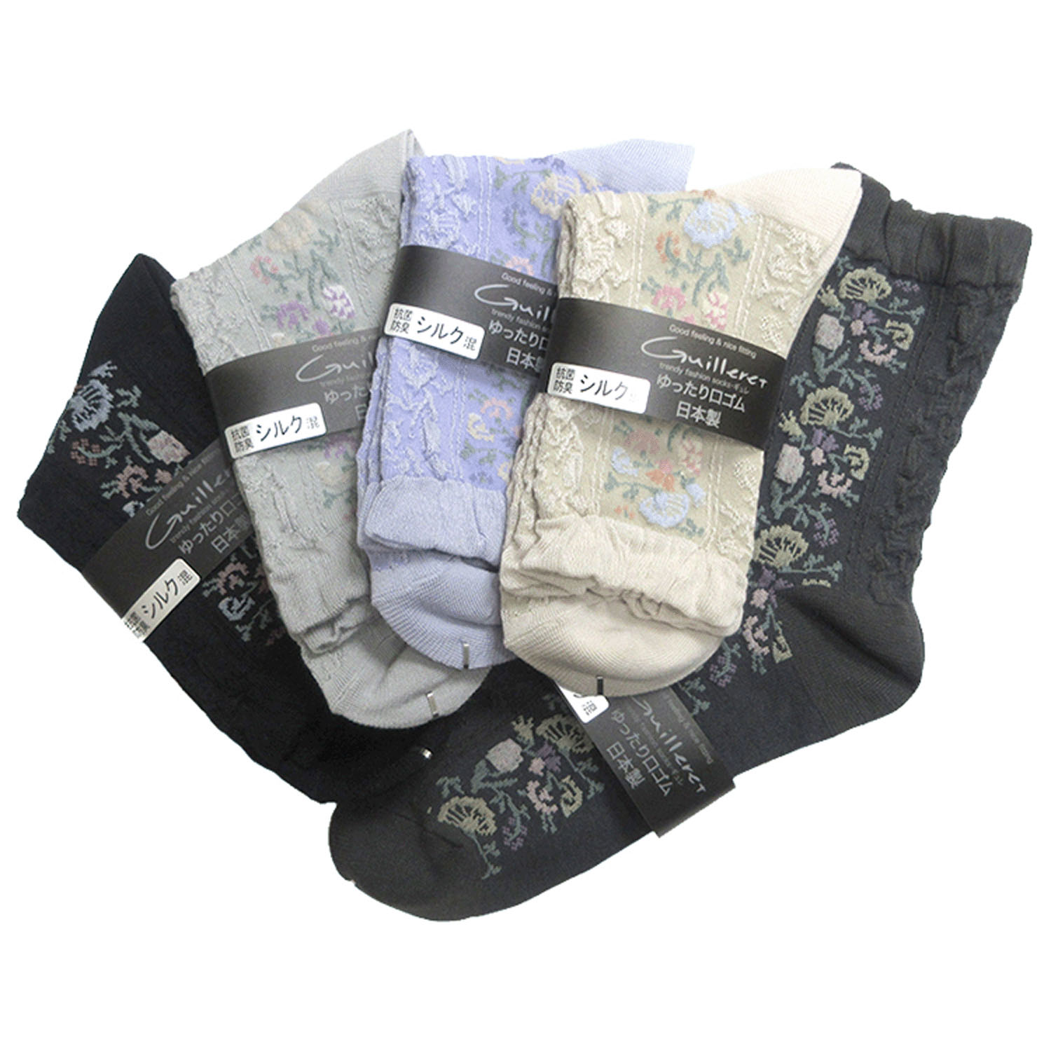 ギュレ シルク混 フロートセンター花柄 - 画像1