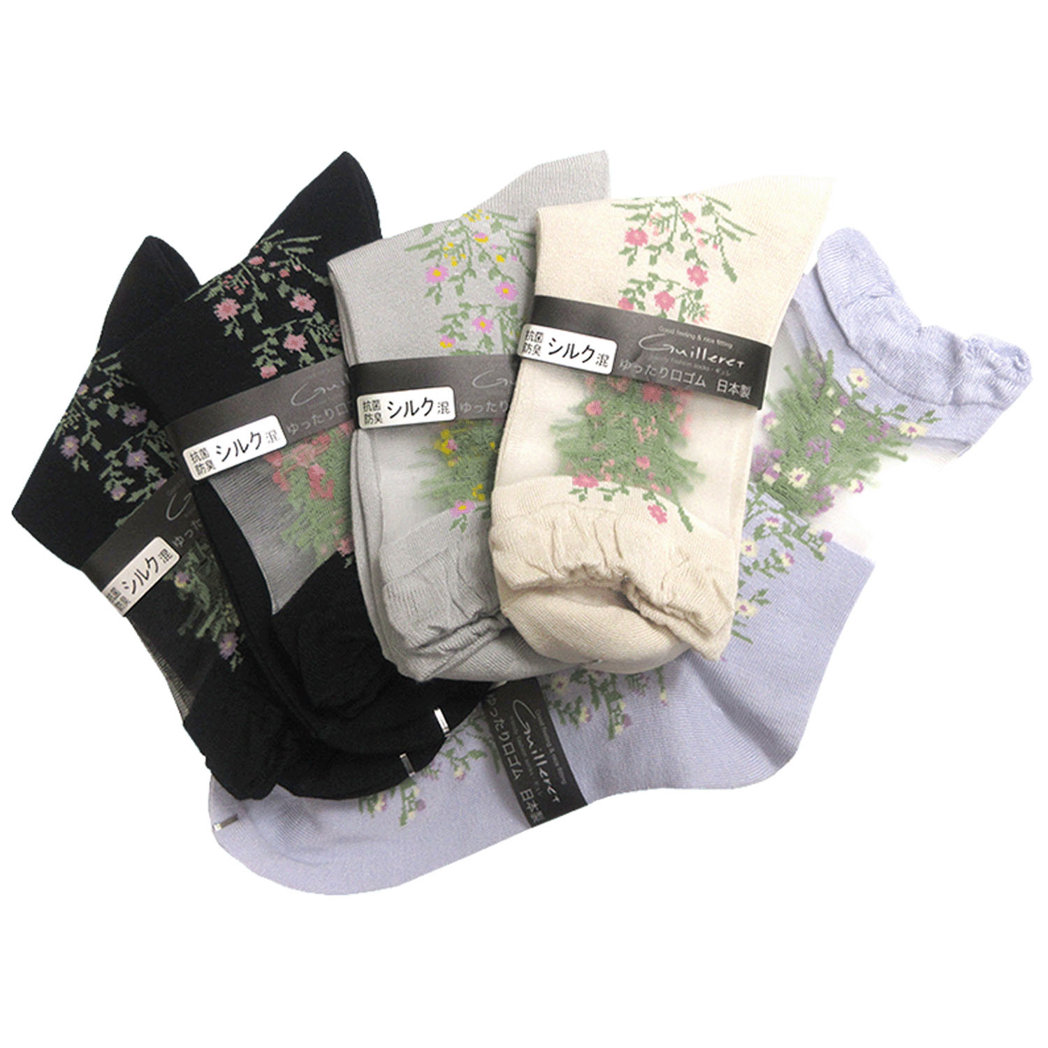 ギュレ 足首テグス センタ－蔦花柄 - 画像1