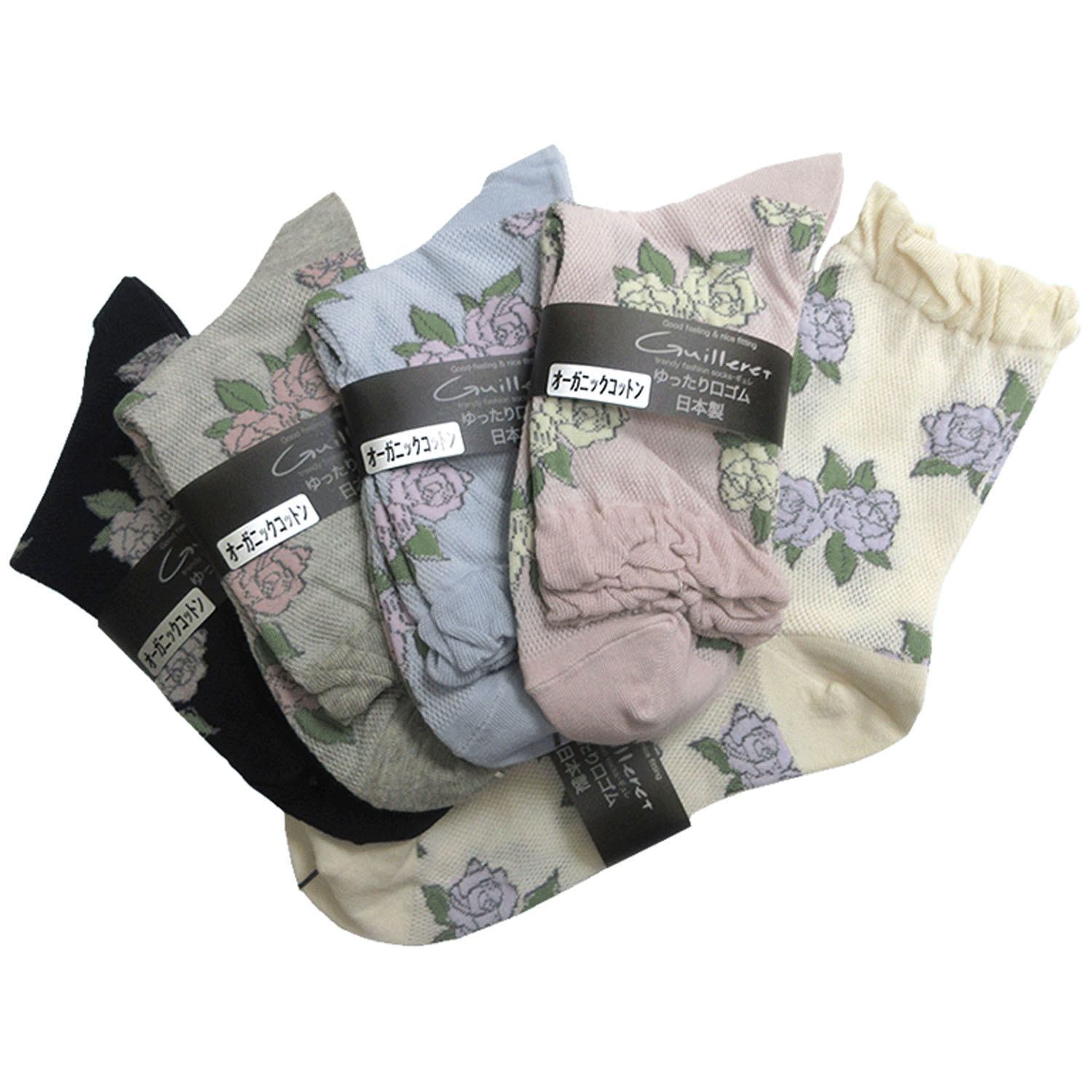 ギュレ 総メッシュ 薔薇柄 - 画像1