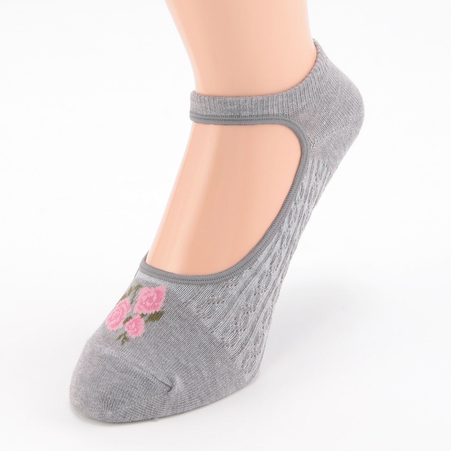 エトワールオリジナル  甲くりぬき つま先薔薇柄 靴下【在庫限り】 - 画像3