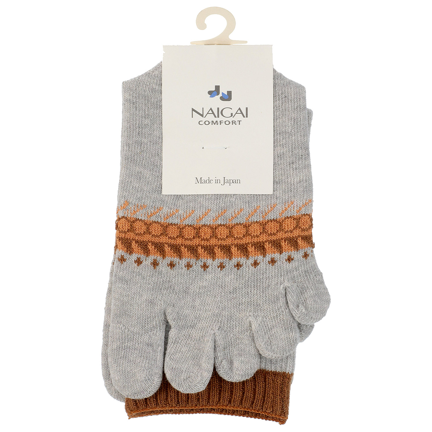 NAIGAI COMFORT 5本指 親指セパレート ジャガード柄 - 画像1