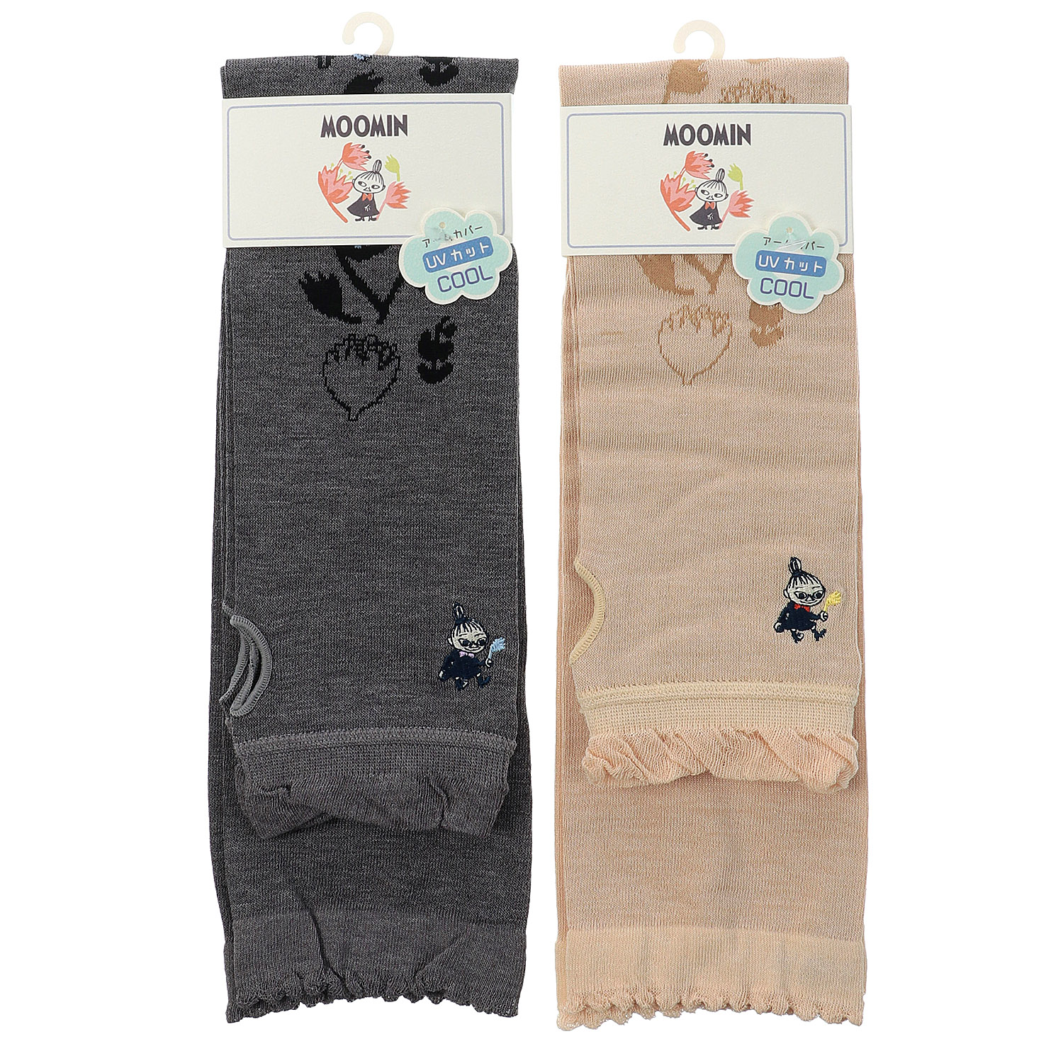 MOOMIN ミイフェア アームカバー UVカット＋冷感 花縦柄 ミイ刺繍 - 画像1