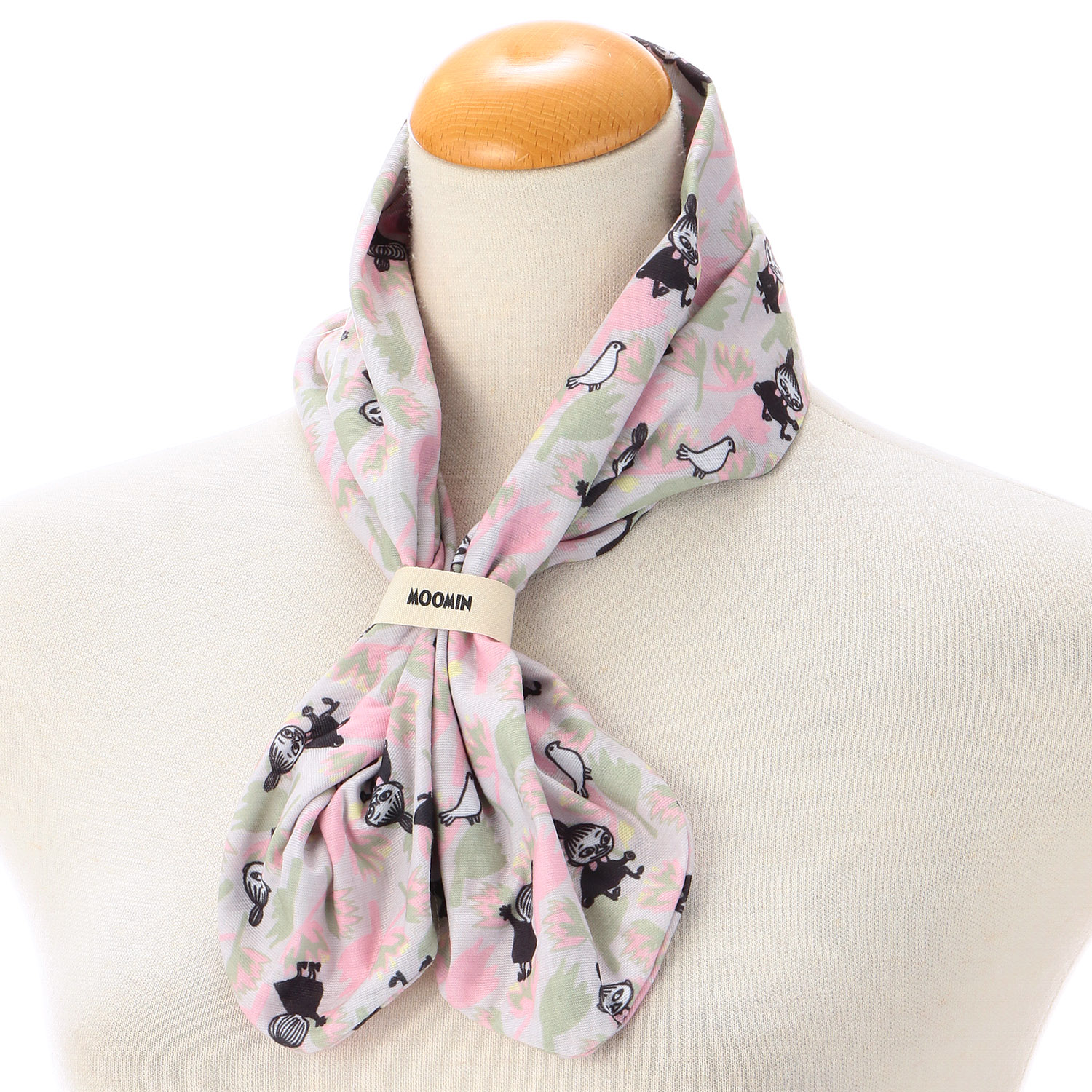 MOOMIN ミイフェア ネックスカーフ ミイと鳥と花総柄【在庫限り】