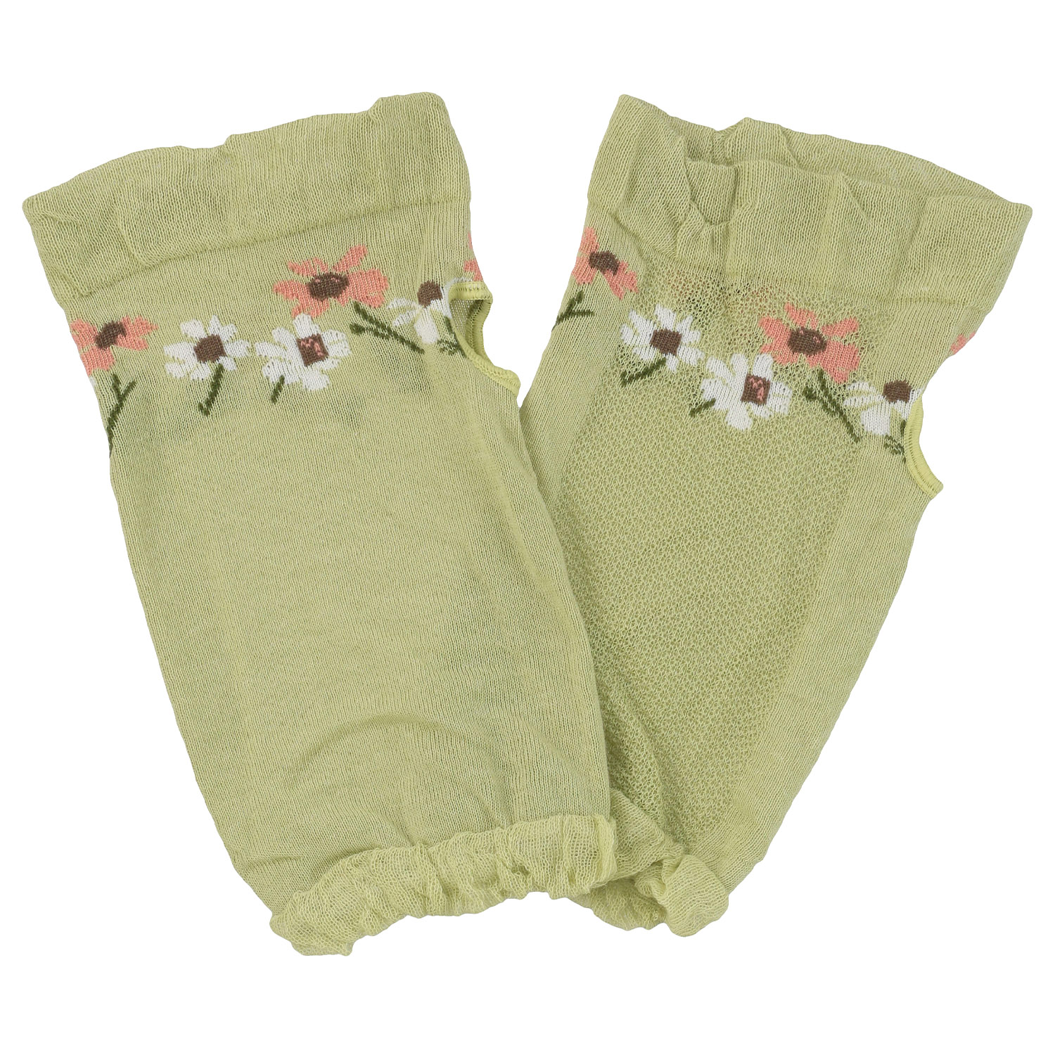 アームカバー 22cm丈 トップ花柄 親指穴付き - 画像2