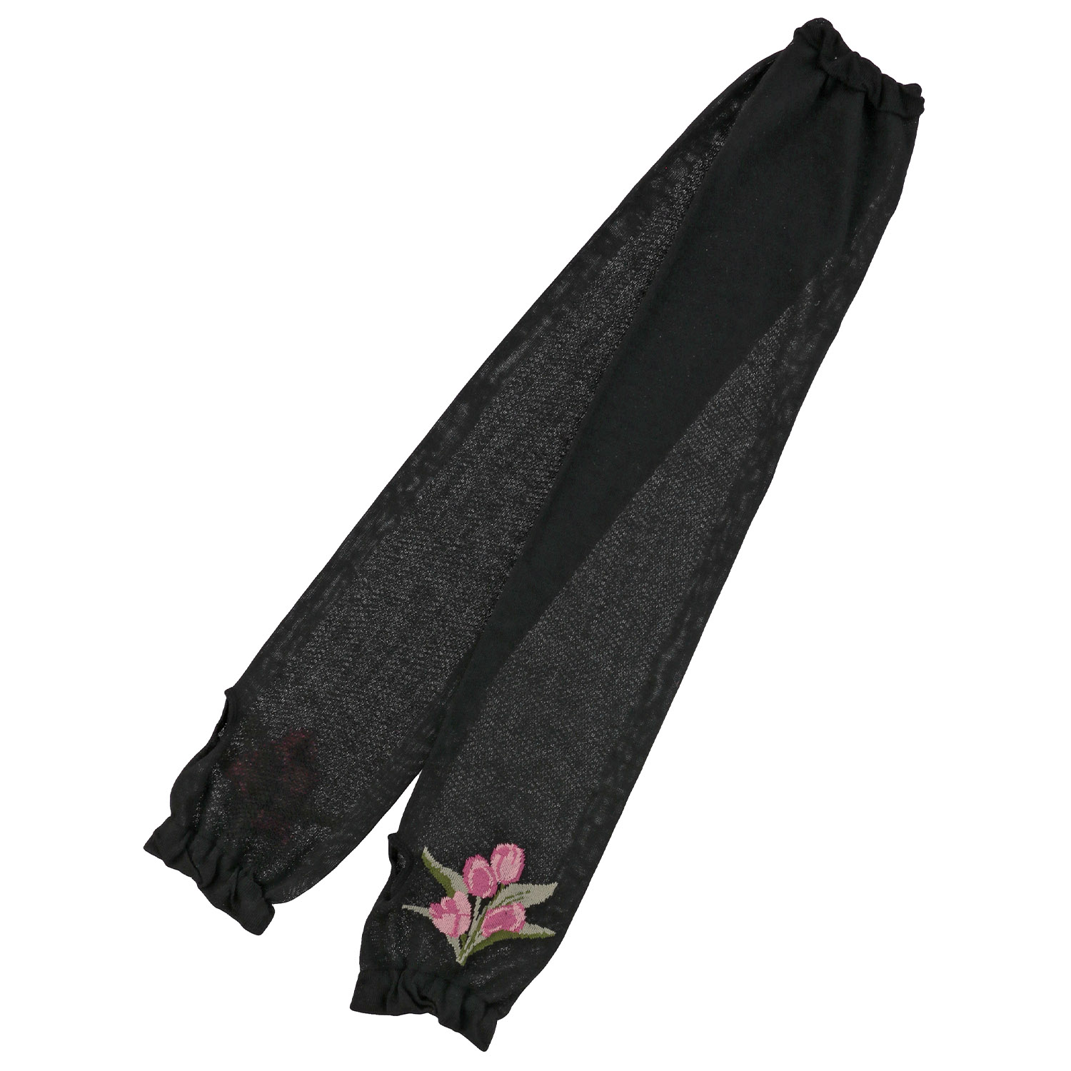 アームカバー 60センチ丈  指先花柄 親指穴付き - 画像2