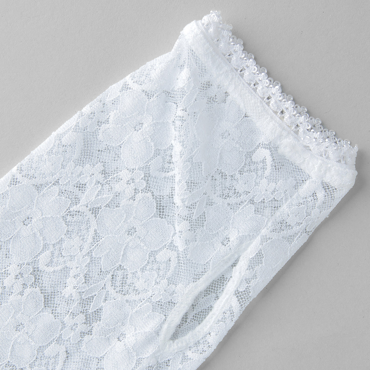 アームカバー レース 花柄 ロング丈 - 画像3