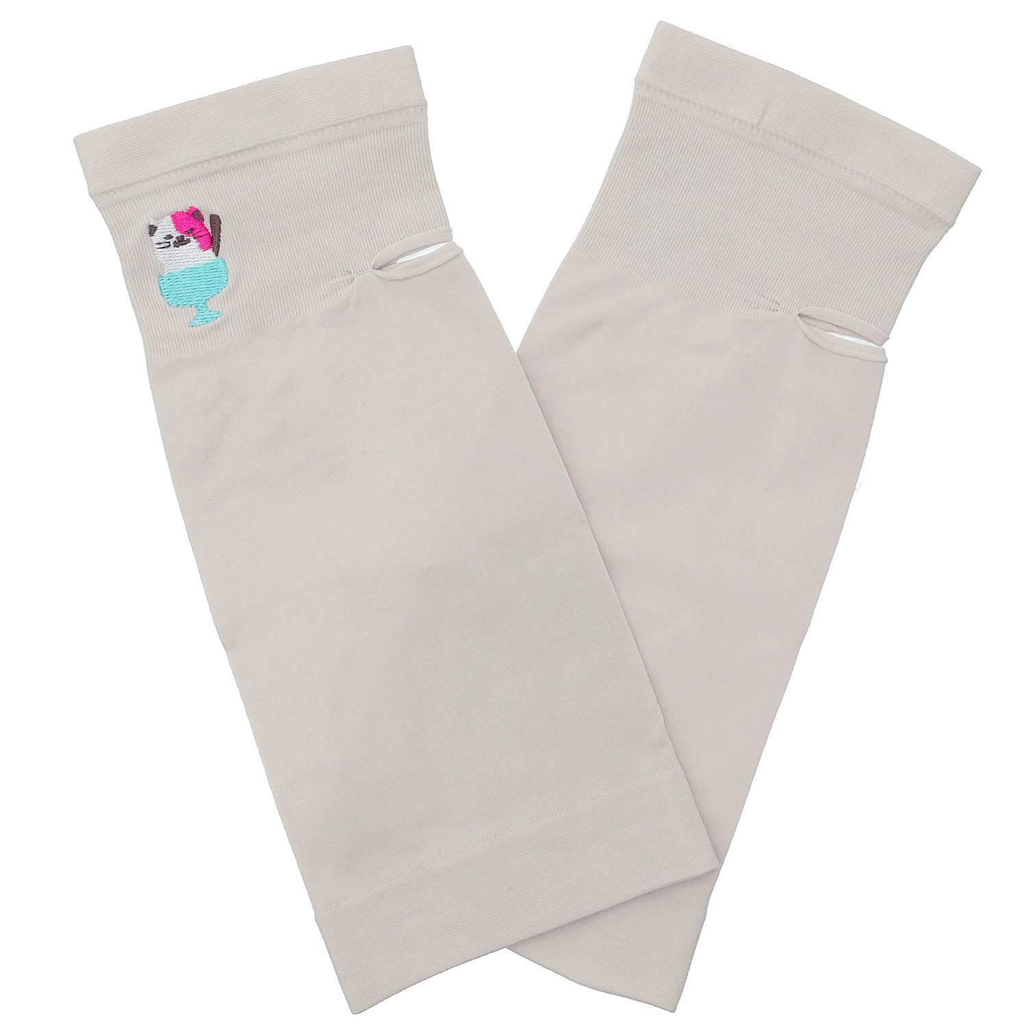 にゃんこ堂 ショート丈（23cm丈） 接触冷感 猫かき氷刺繍 アームカバー【在庫限り】 - 画像2