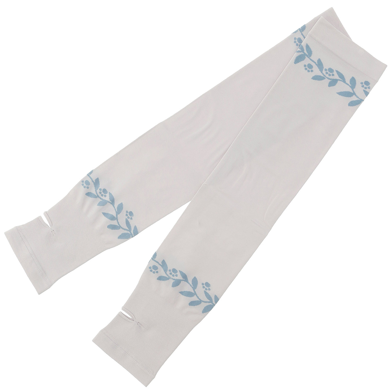 にゃんこ堂 ロング丈（50cm丈） 接触冷感 アームカバー 肉球と草 - 画像2