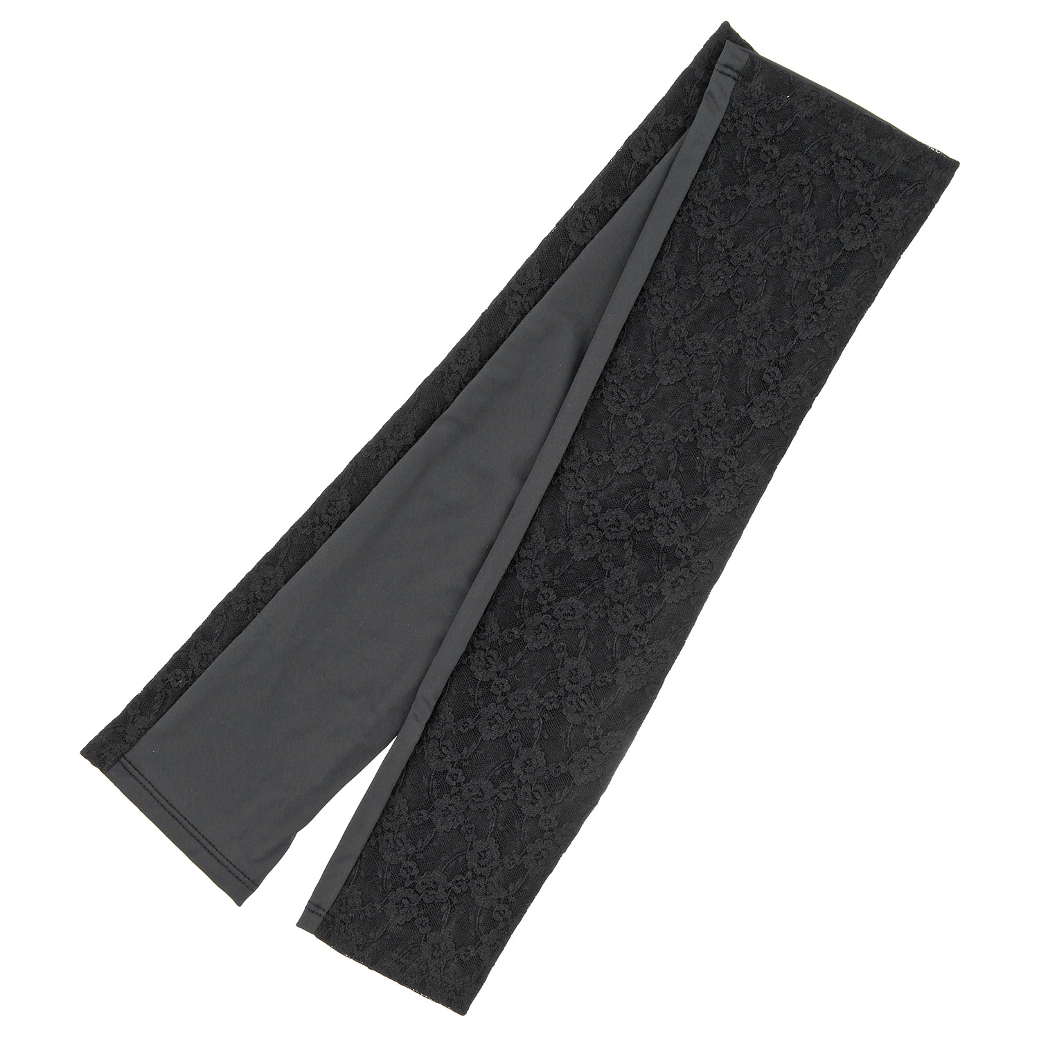 接触冷感 アームカバー レース 花柄 約40cm丈 親指穴付き【在庫限り】 - 画像5