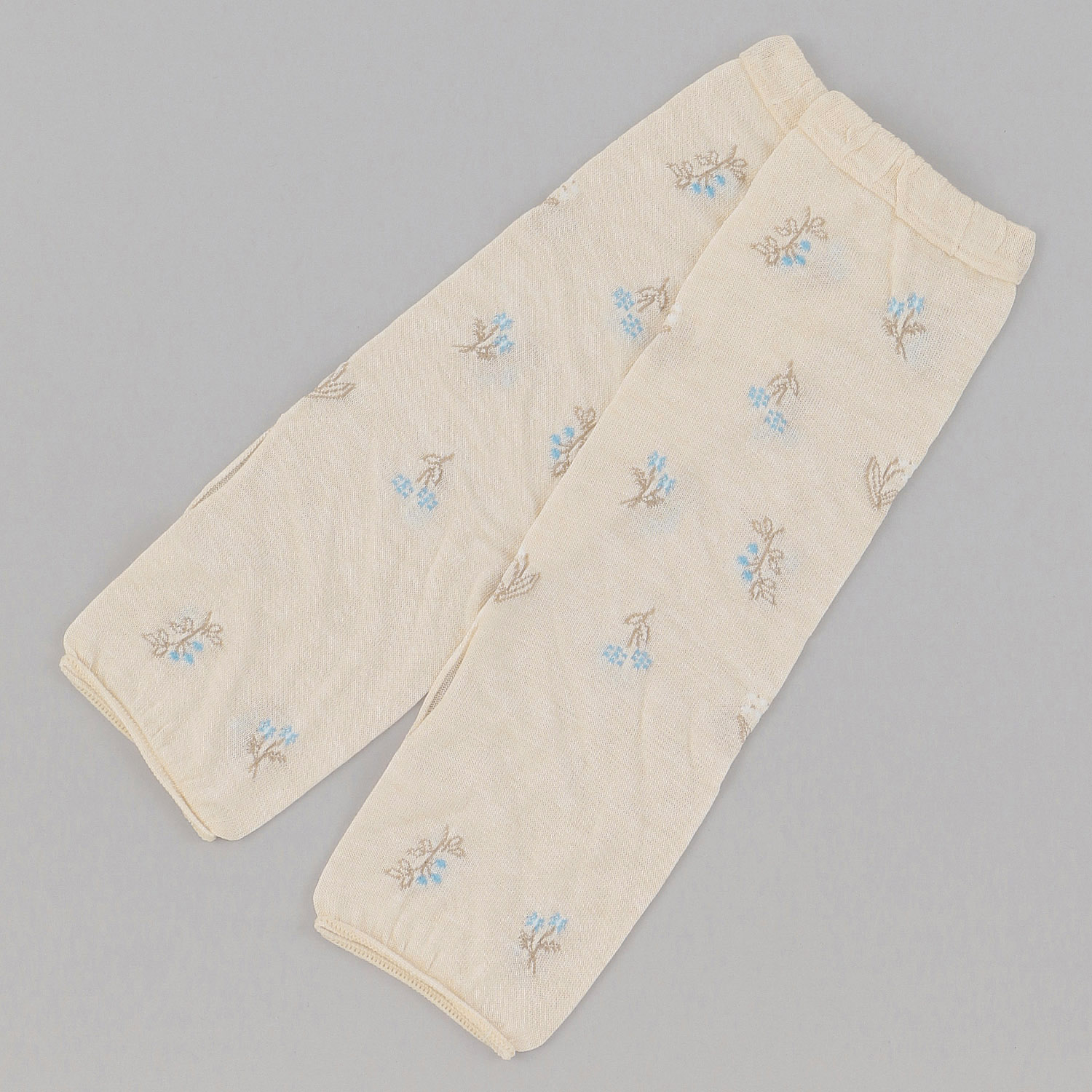 日本製 アームカバー シルク混  35センチ丈  野草柄 - 画像3