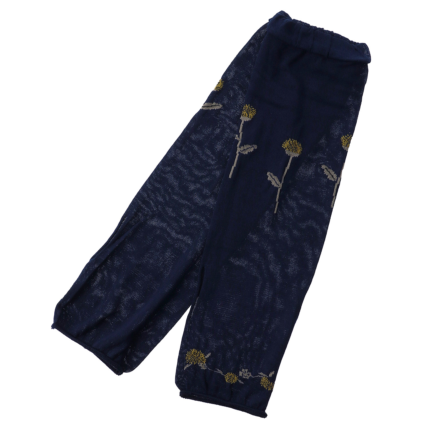 日本製 アームカバー シルク混  35センチ丈 野草柄 - 画像7