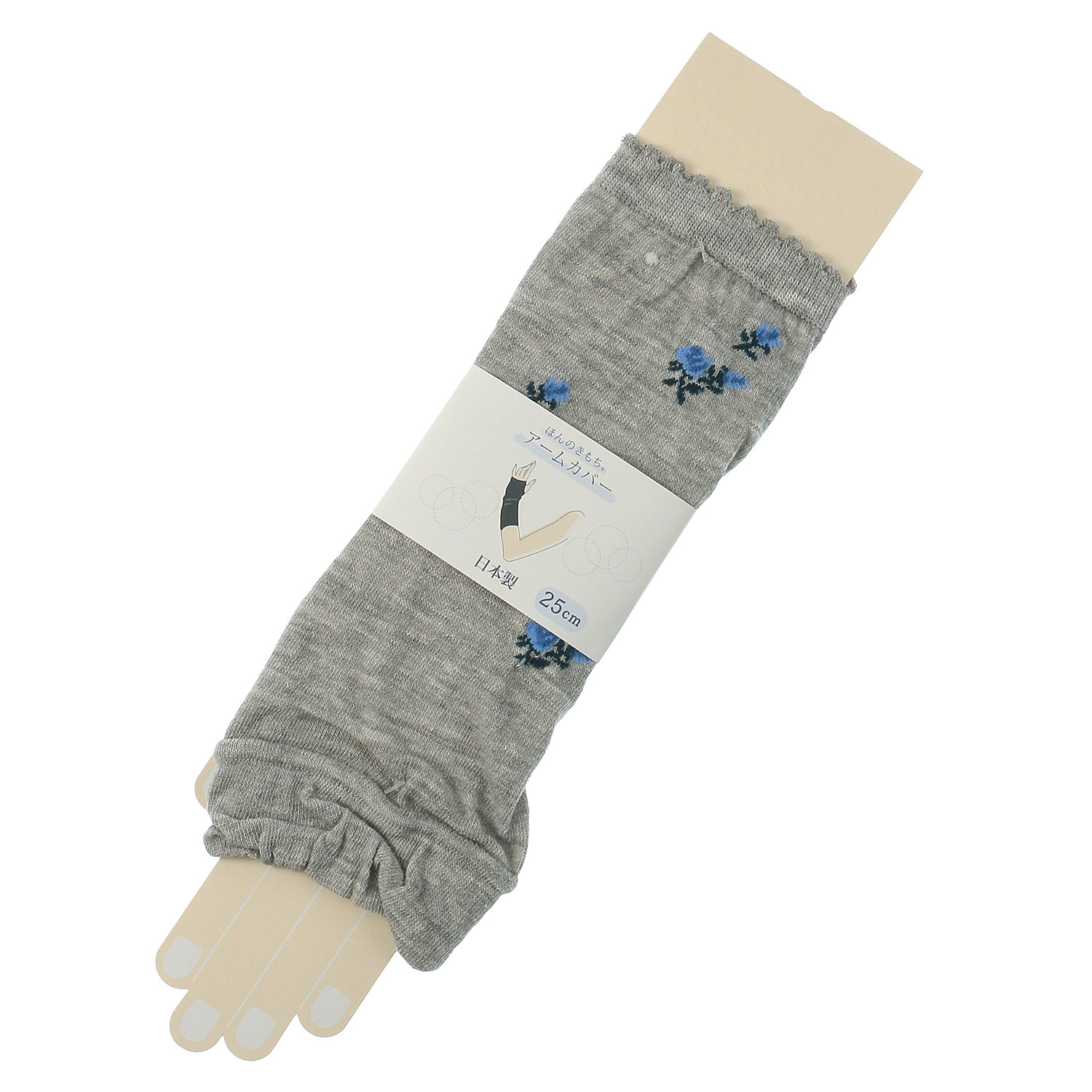 ほんのきもち アームカバー 25cm  バラ総柄【在庫限り】 - 画像2