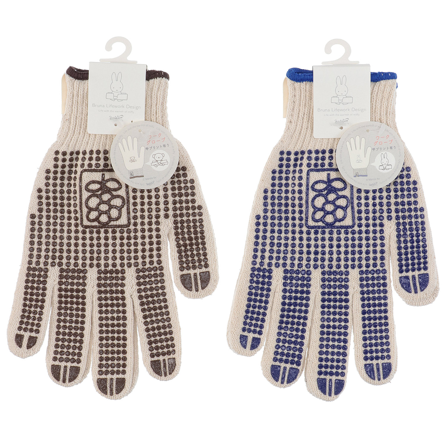 ミッフィー 軍手 滑り止め付き - 画像1