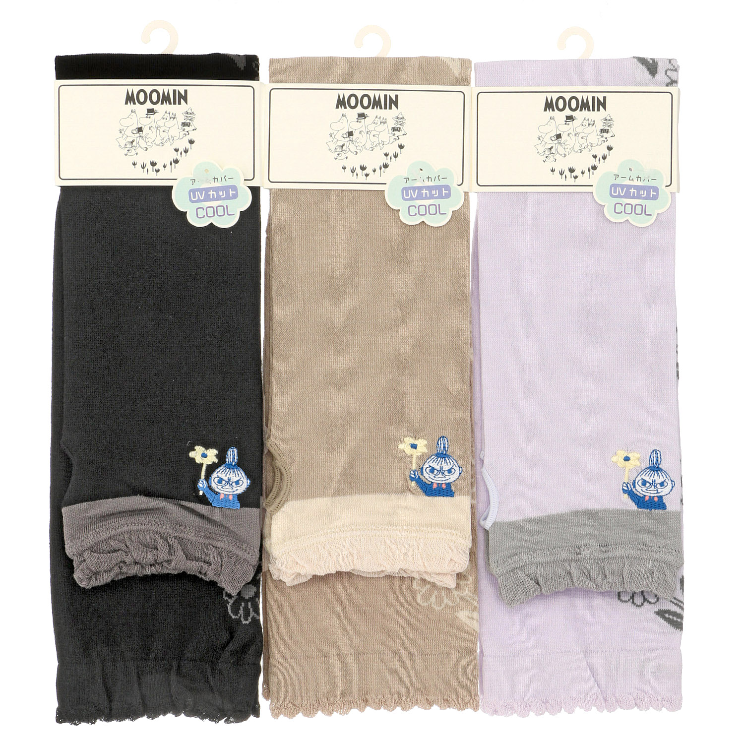 MOOMIN アームカバー UVカット＋冷感 花柄ミイ刺繍 - 画像1
