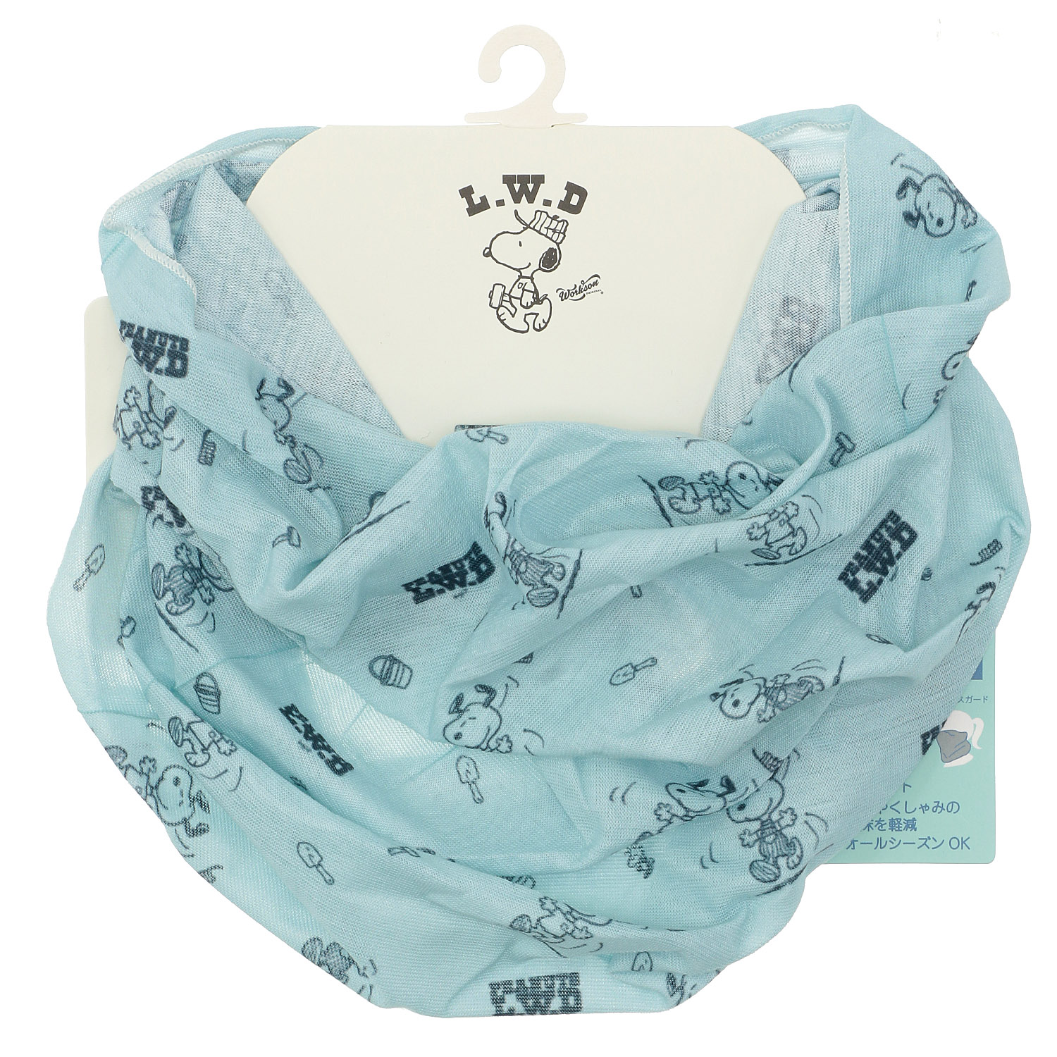 スヌーピー ネックカバー ロゴ総柄 - 画像4