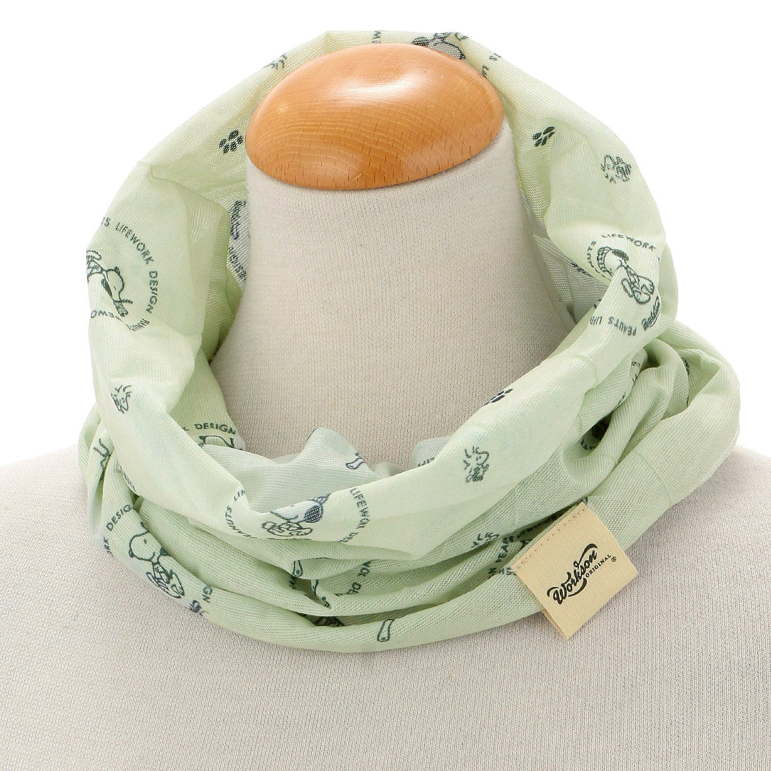 スヌーピー ネックカバー UVカット ドット総柄 - 画像2