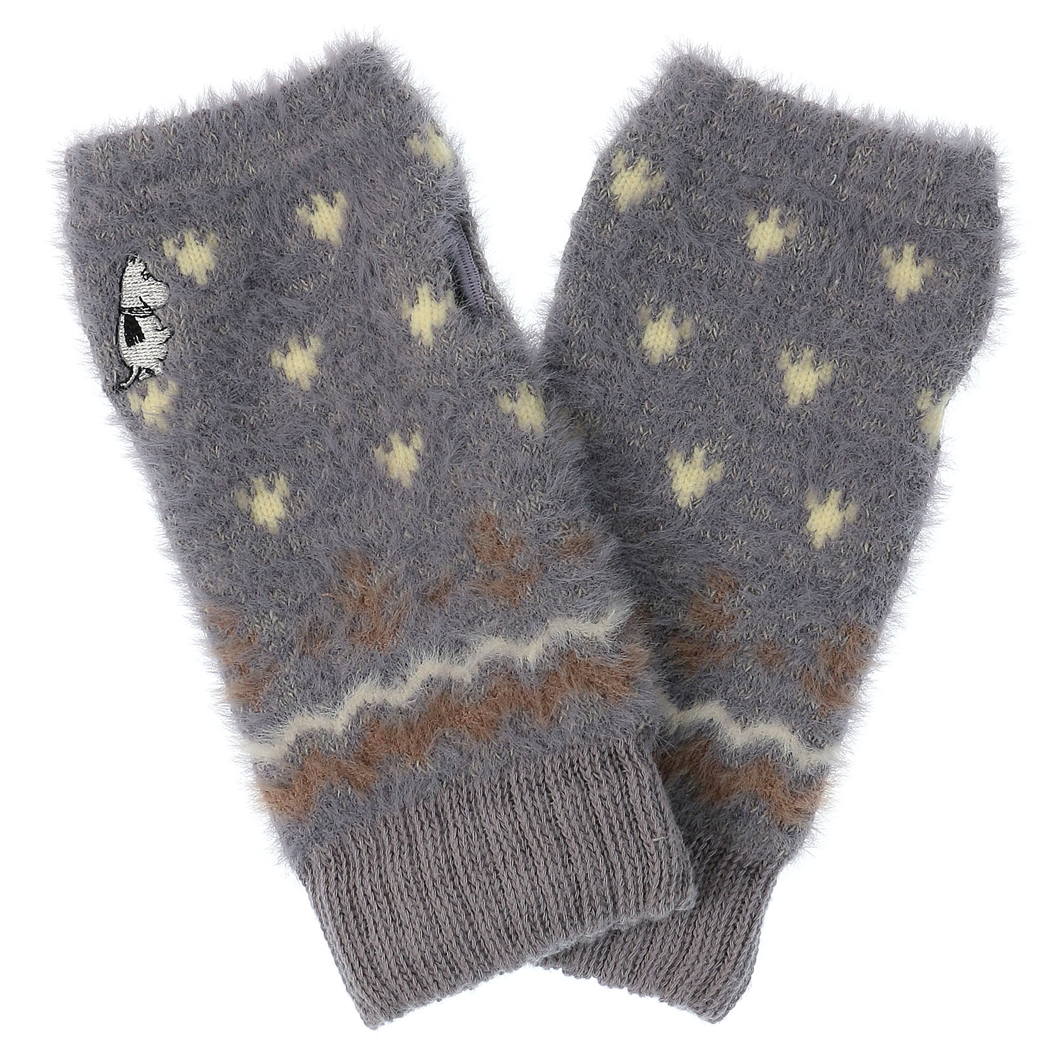 MOOMIN アームウォーマー フェザー ムーミン刺繍ノルディック【在庫限り】 - 画像4