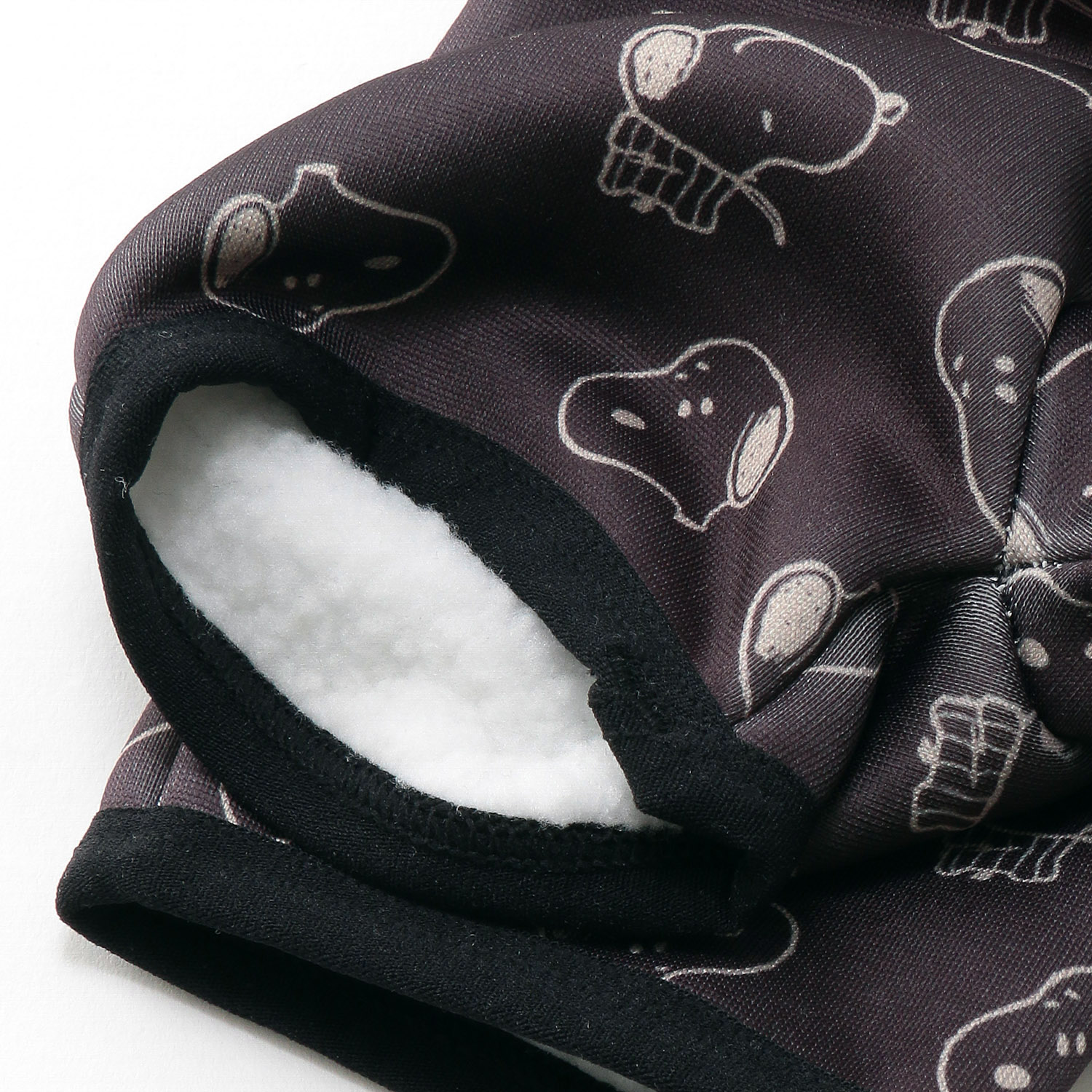 スヌーピー アームウォーマー 内ボア ピーナッツ顔総柄【在庫限り】 - 画像3