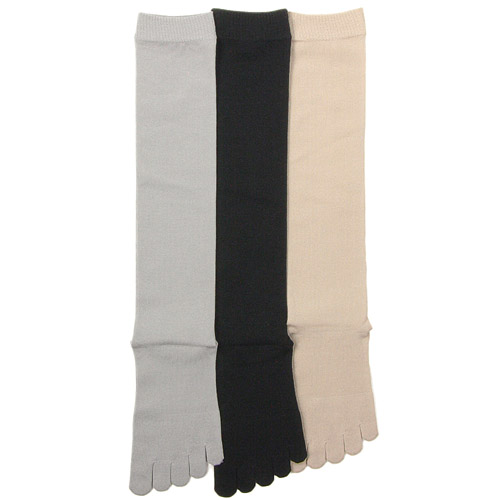 ほんのきもち 綿5本指ハイソックス - 画像1