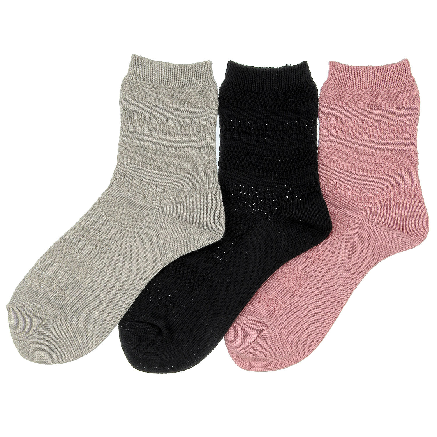 【日本製】 オーガニックコットン ボーダーメッシュ柄