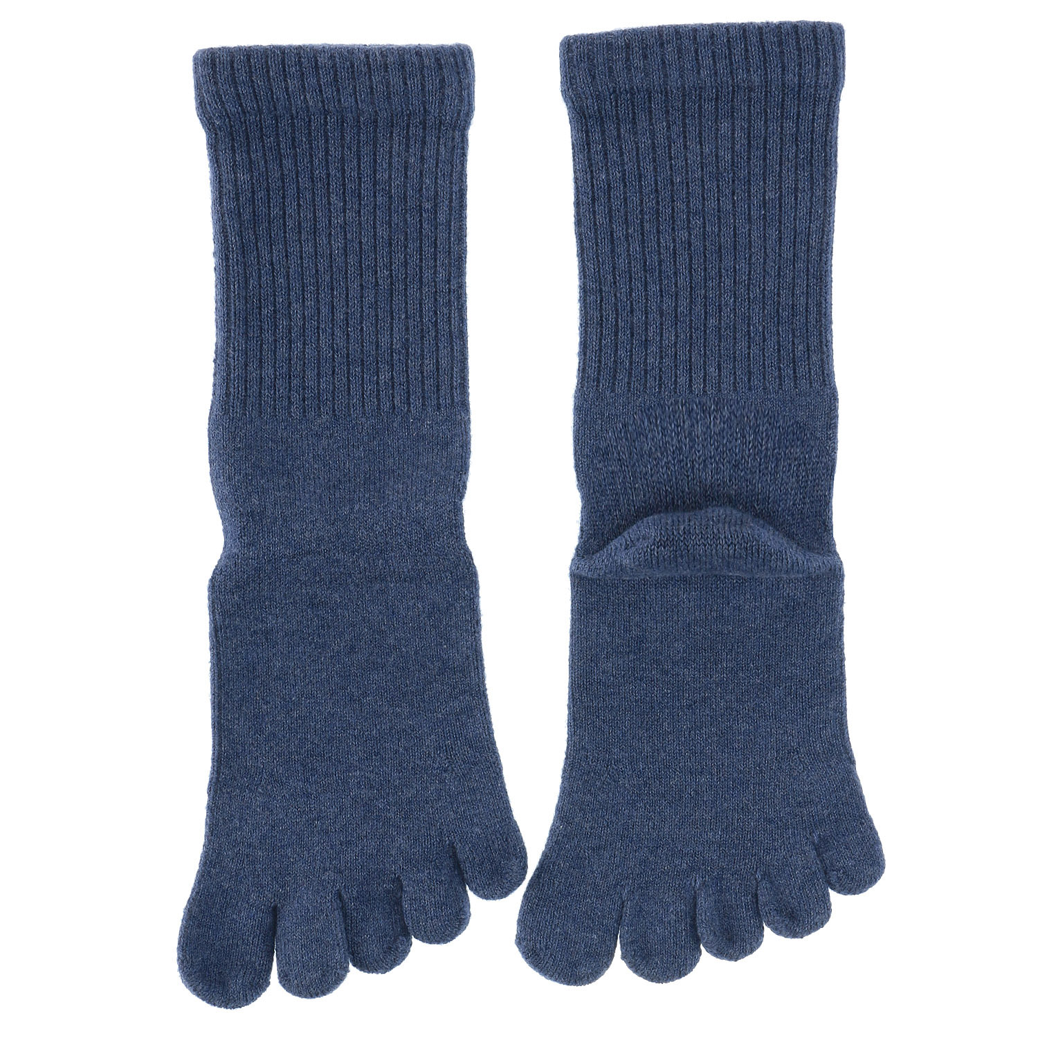 knitido カジュアル 綿スタンダード ロークルー 5本指ソックス - 画像9