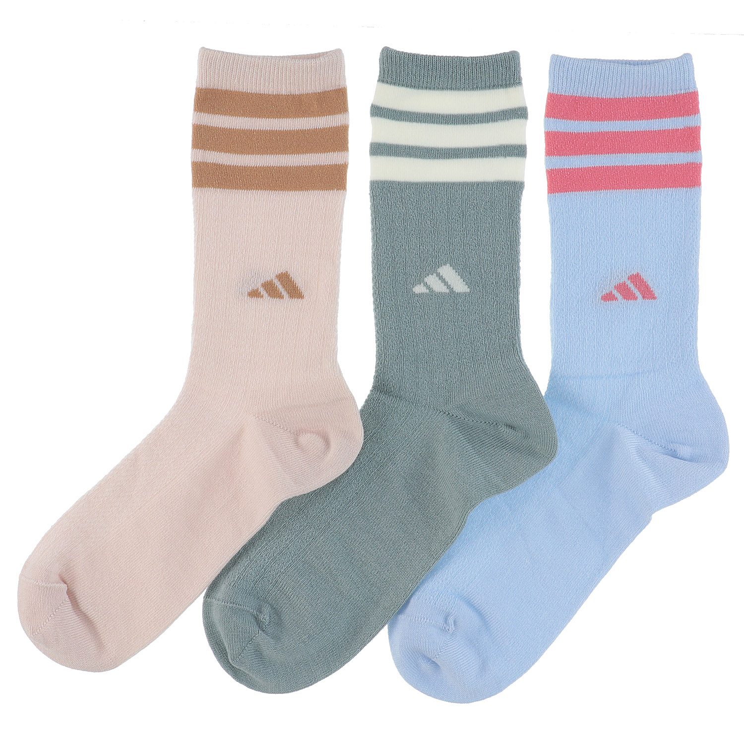 adidas 3Pクルー丈  ソックス【在庫限り】 - 画像1