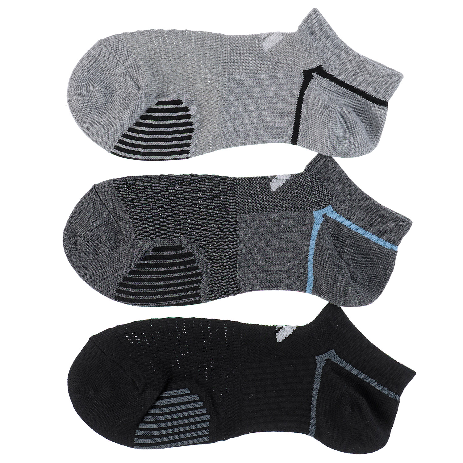 adidas 3Pスニーカー丈ソックス スーパーメッシュ - 画像1