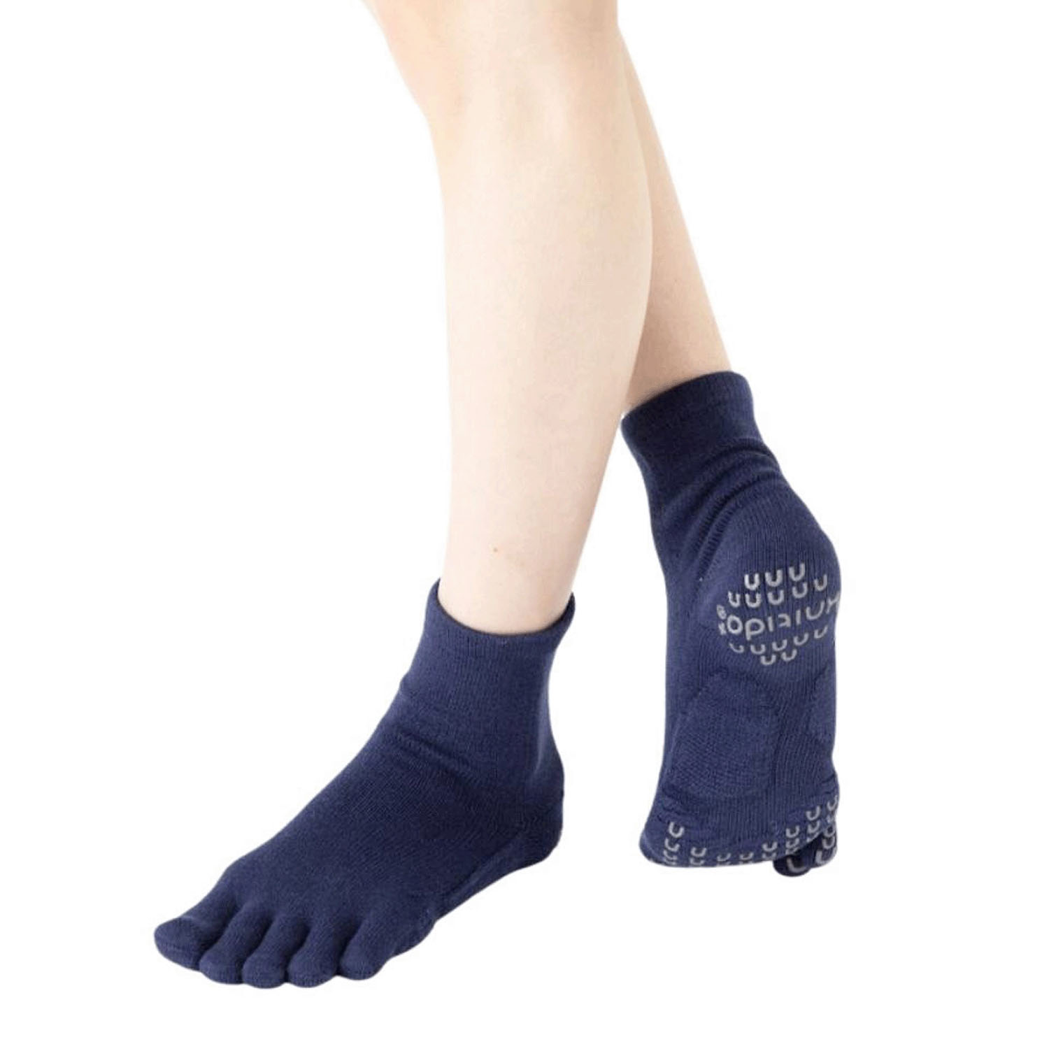 knitido ベーシック・エアークッション ロークルー 5本指ソックス - 画像1