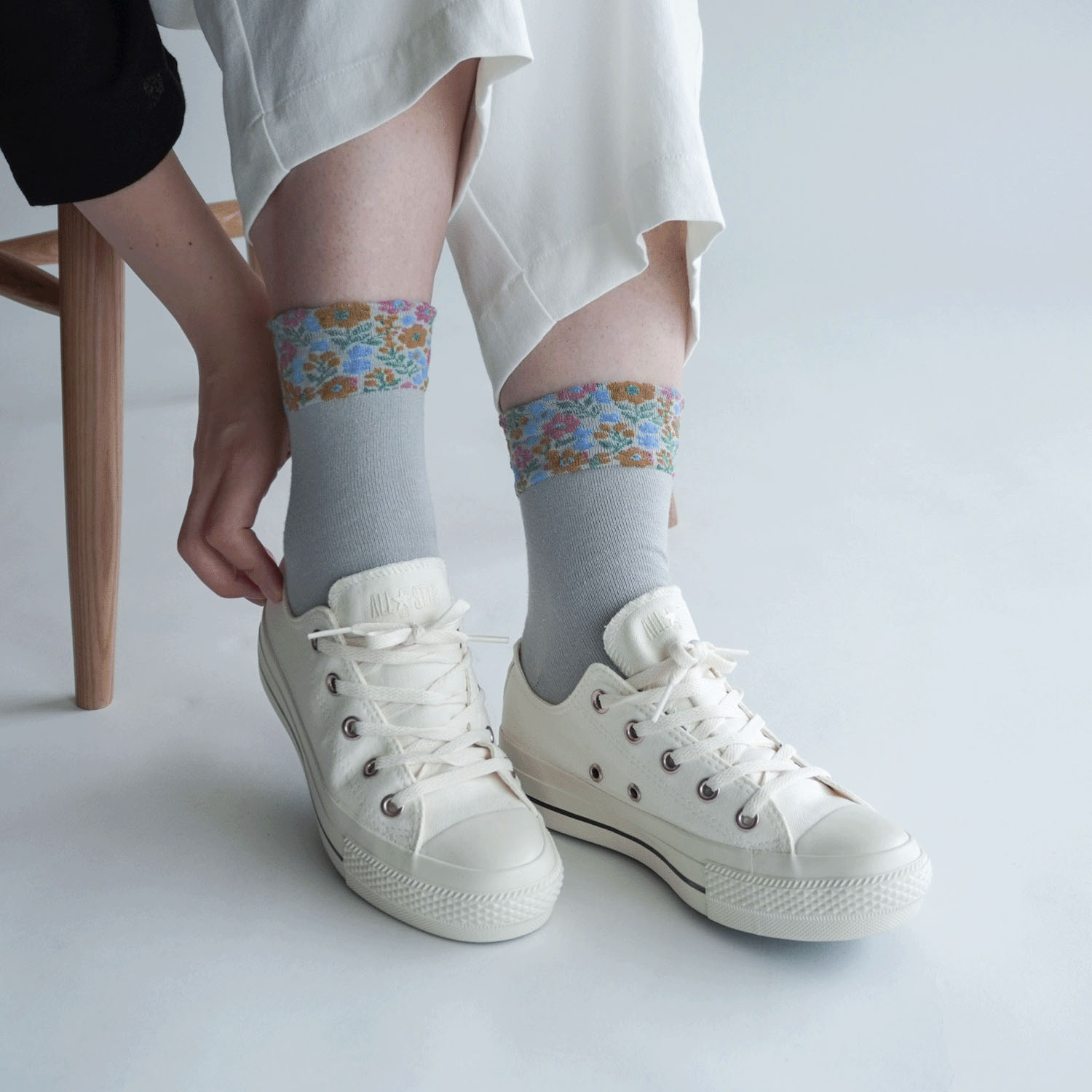 【再入荷】 綿混 美容ソックス  足首フロート - 画像5