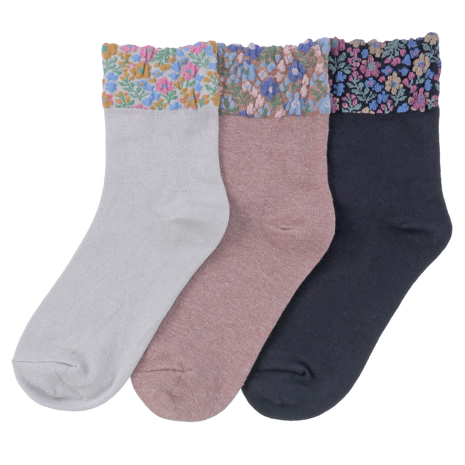 【再入荷】 綿混 美容ソックス  足首フロート - 画像1