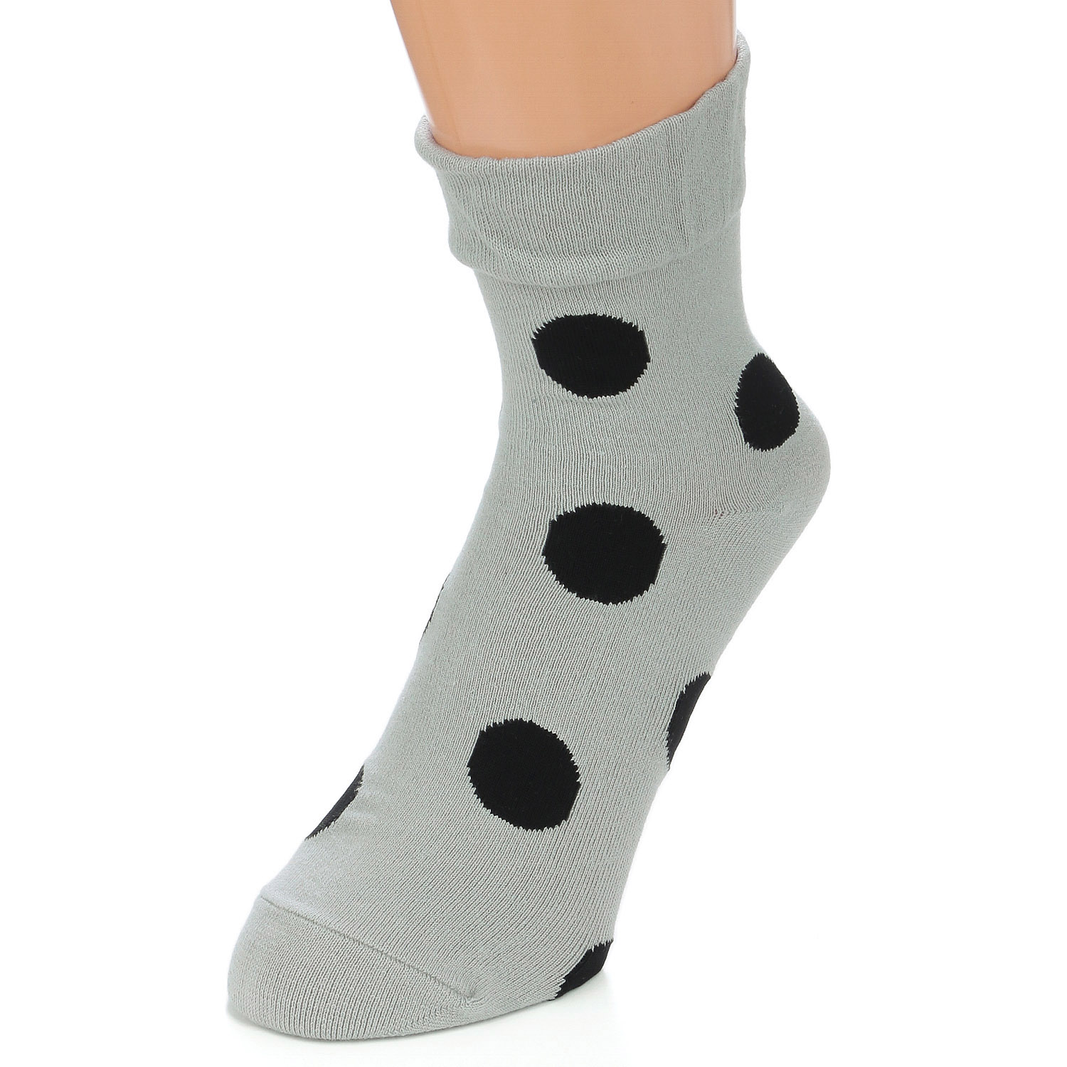 【再入荷】 綿混 美容ソックス ドット ★26SS グレー新色 - 画像2