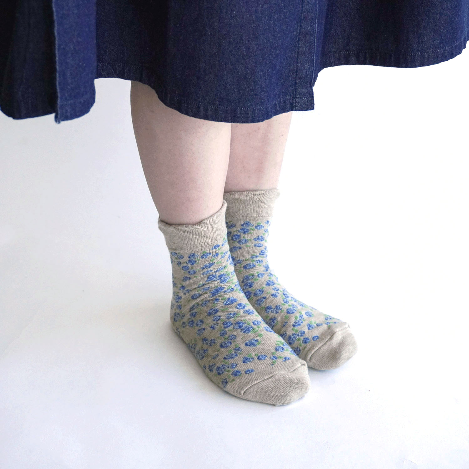 【復刻】 美容ソックス 小バラ柄【在庫限り】 - 画像6