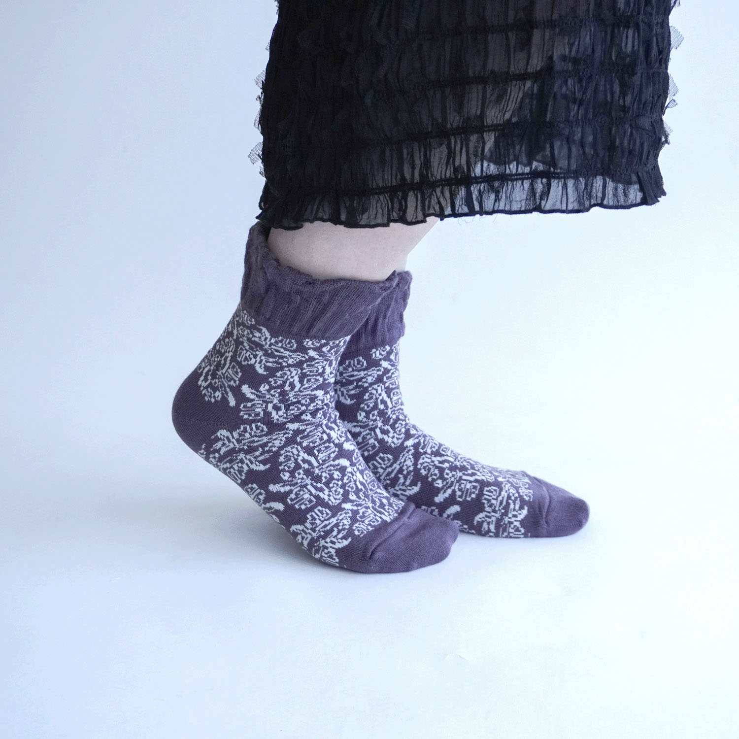 【新柄】 美容ソックス ツタ柄【在庫限り】 - 画像13