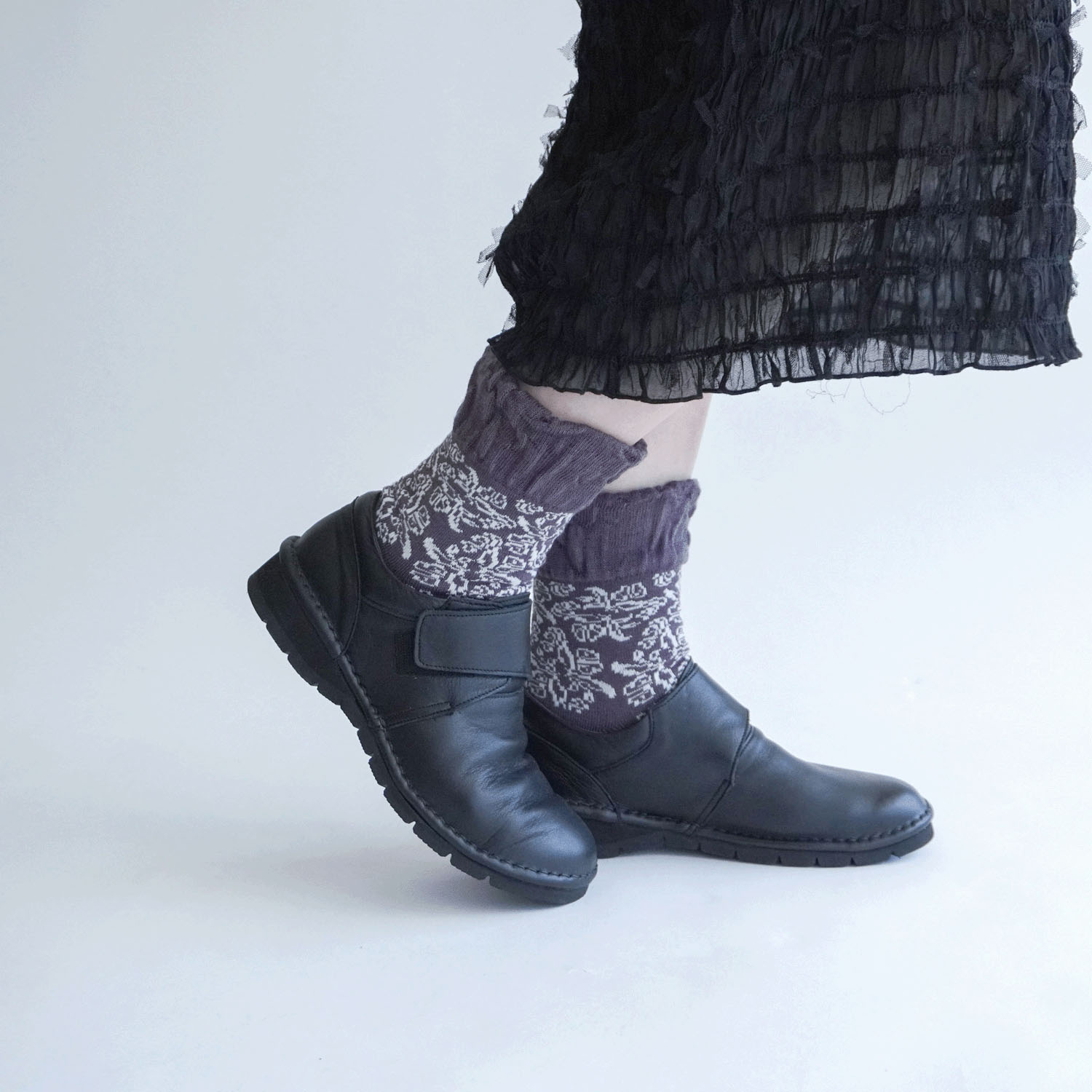 【新柄】 美容ソックス ツタ柄【在庫限り】 - 画像15