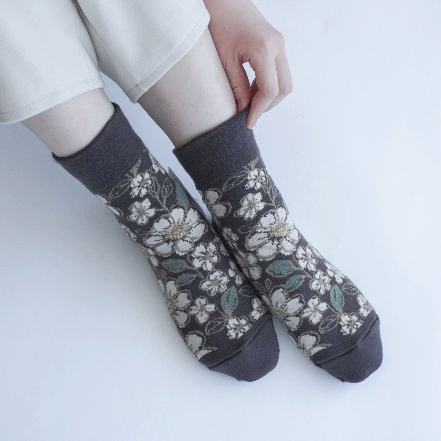 【新柄】 美容ソックス お花総柄【在庫限り】 - 画像2