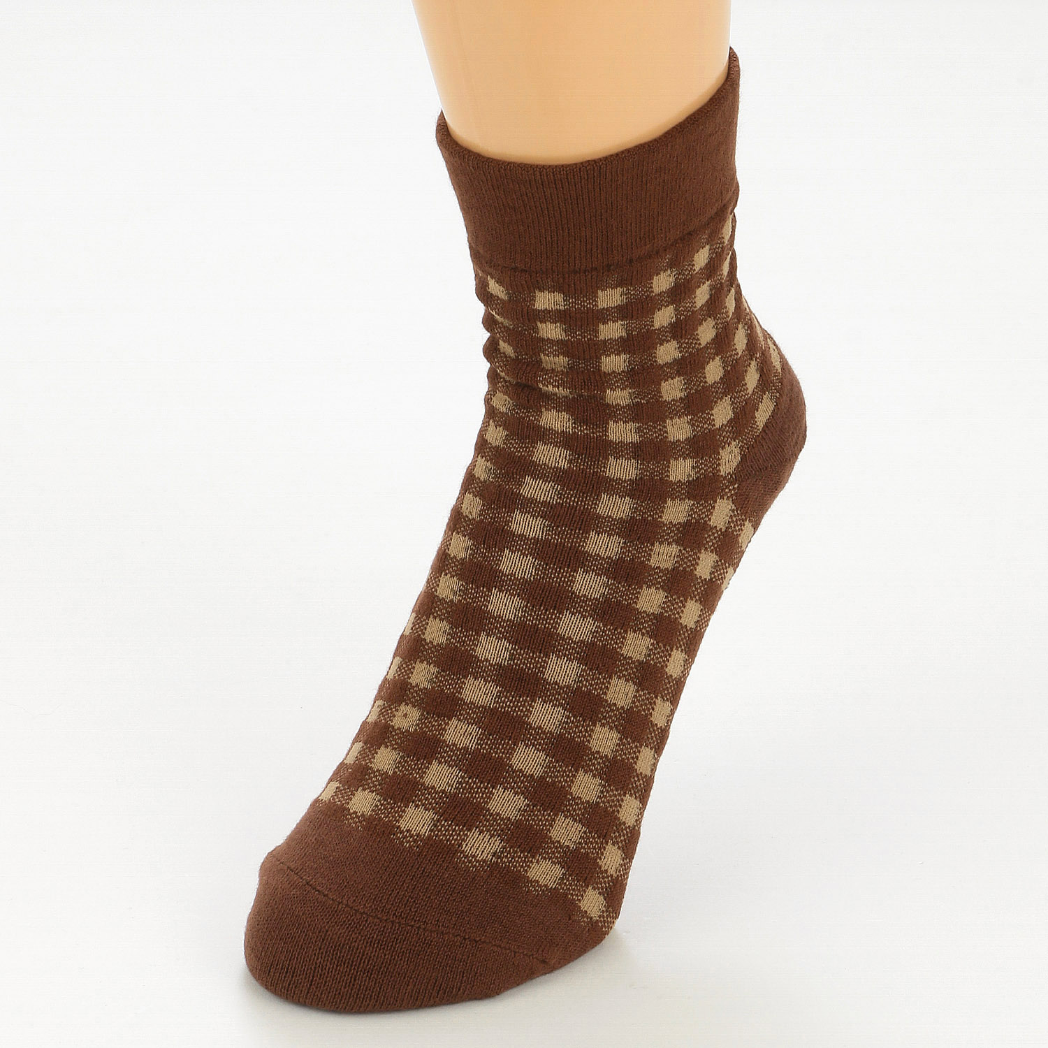 かさかさ解消ソックス チェック柄  靴下【在庫限り】 - 画像2