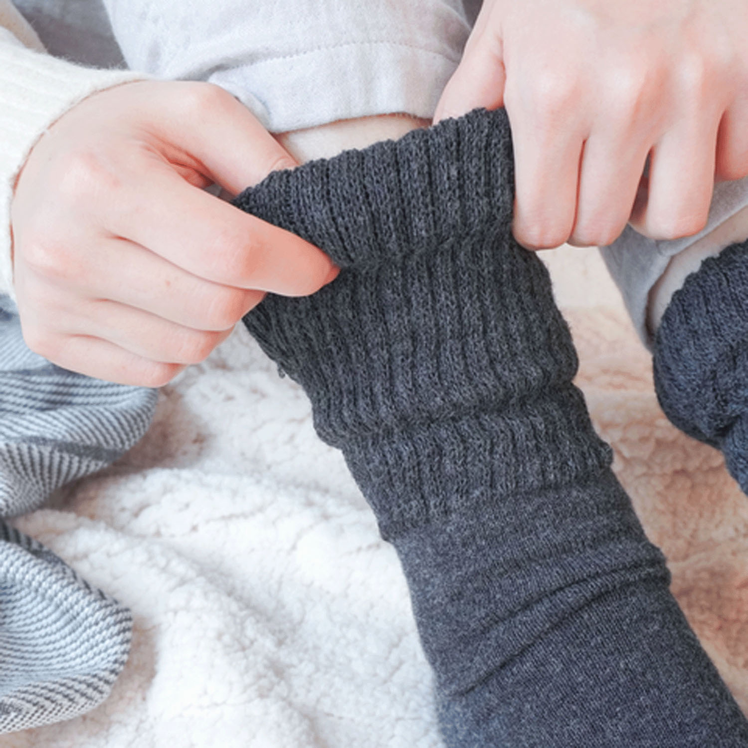 着用画像あり●不思議な美容ソックス ハイソックス【在庫限り】 - 画像3